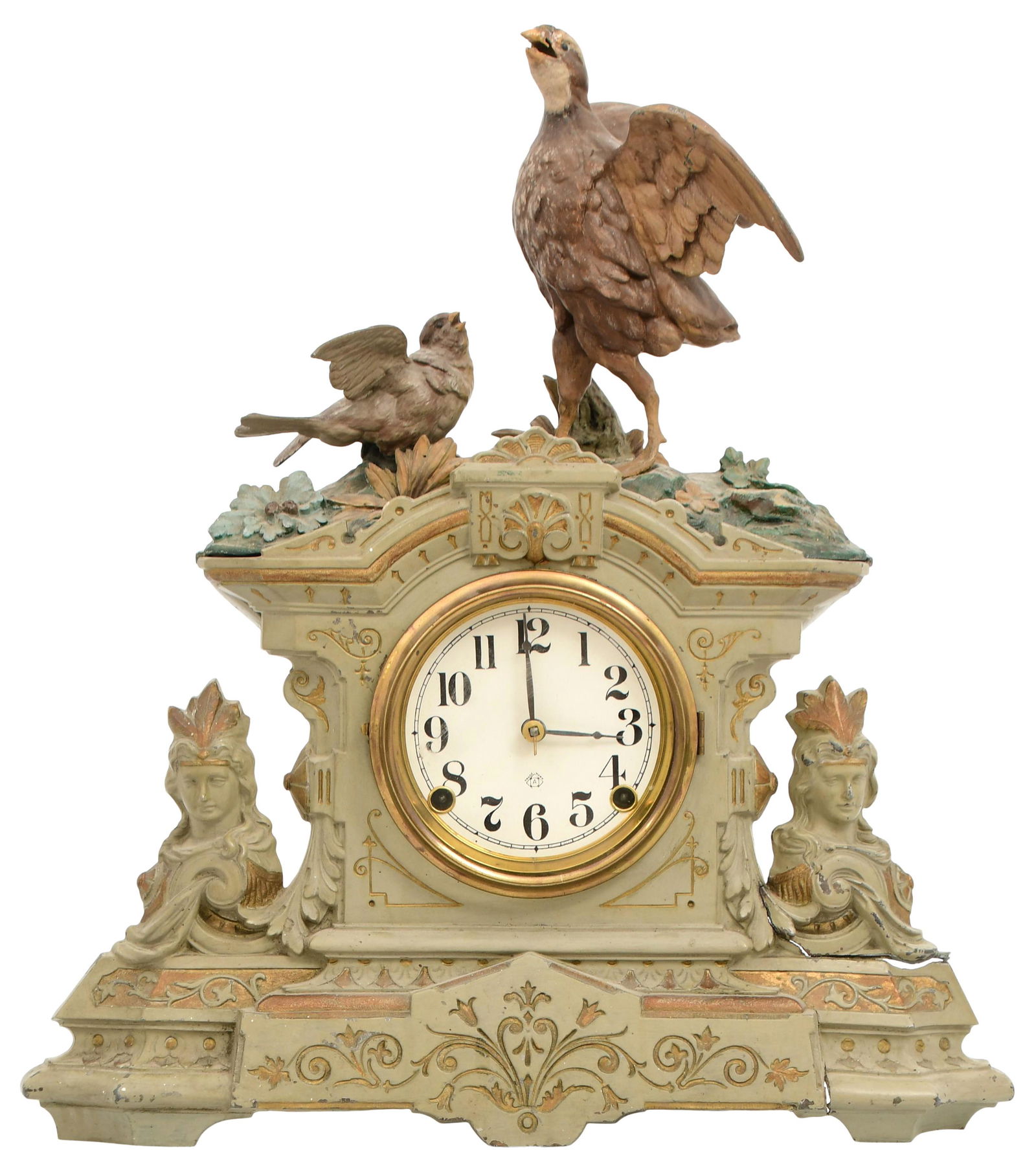 Ansonia Clock Co. "Pocahontas" Mantel Clock (1 of 10)