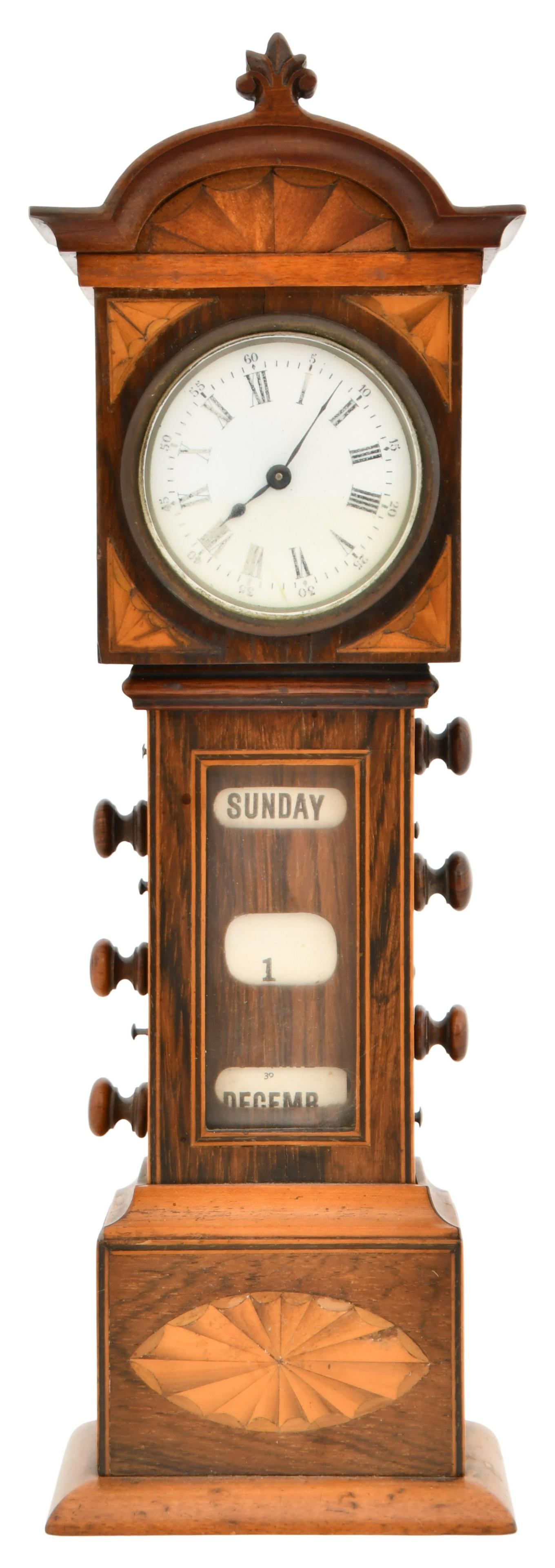 French Miniature Calendar Clock (1 of 8)