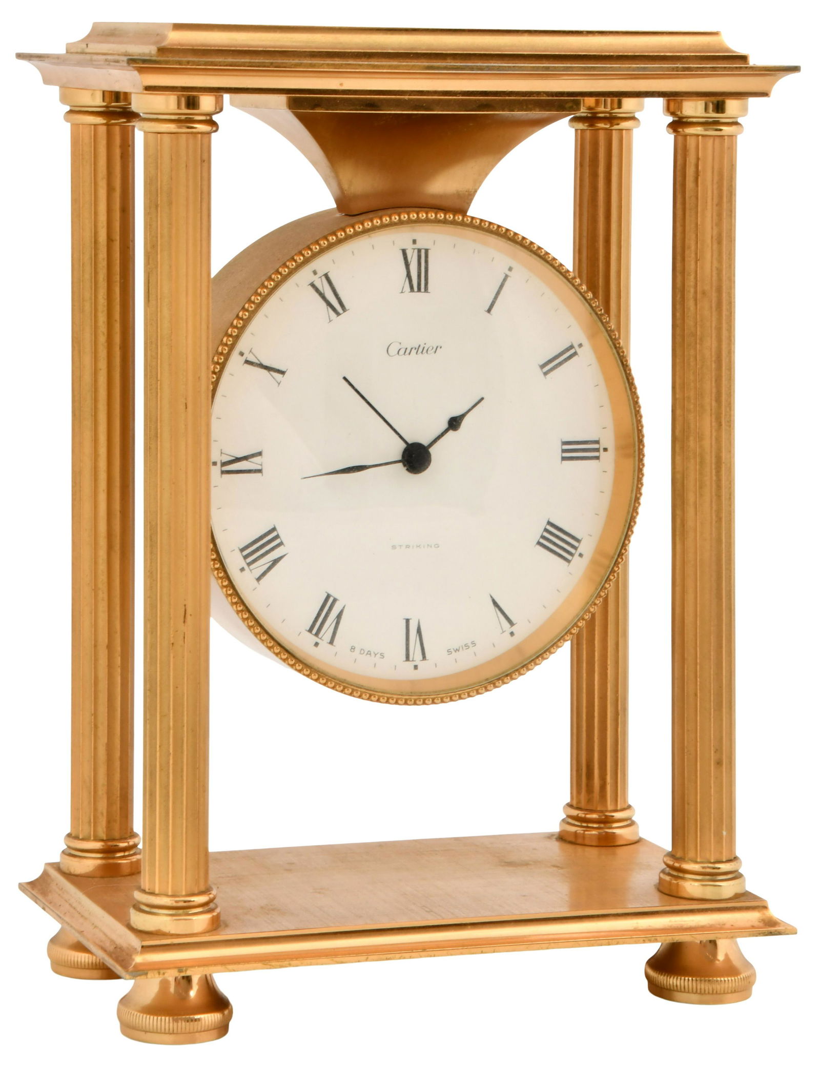 Cartier Neoclassical Style Gilt Bronze Clock (1 of 8)