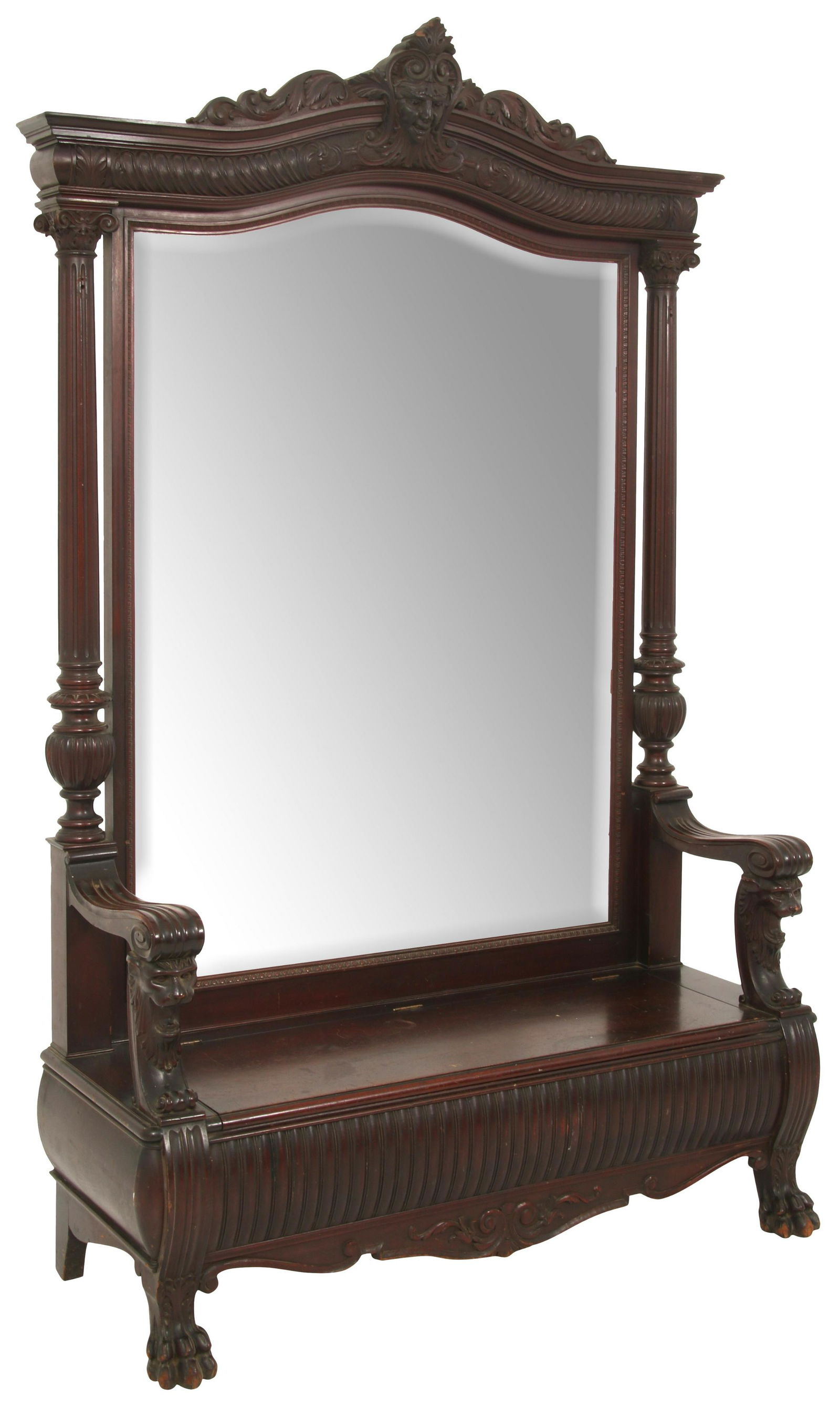 R.J. Horner & Co. Mahogany Hall Tree (1 of 17)