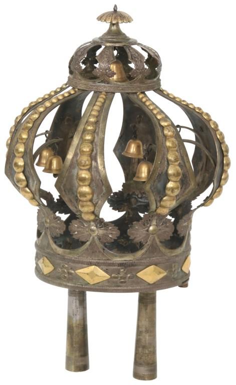 Sterling Silver & Gilt Metal Torah Crown (1 of 9)