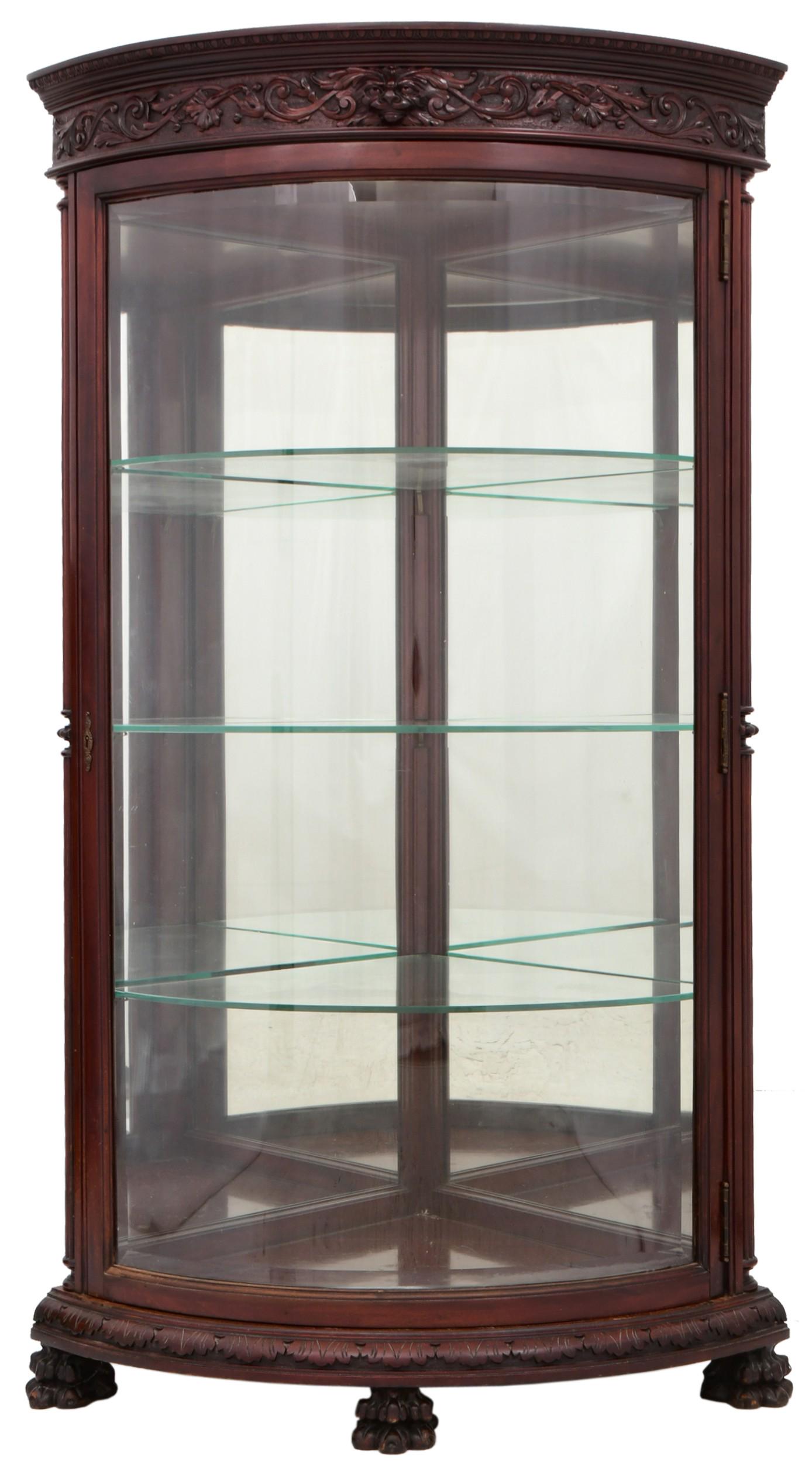 R.J. Horner & Co. Mahogany Corner China Cabinet (1 of 6)