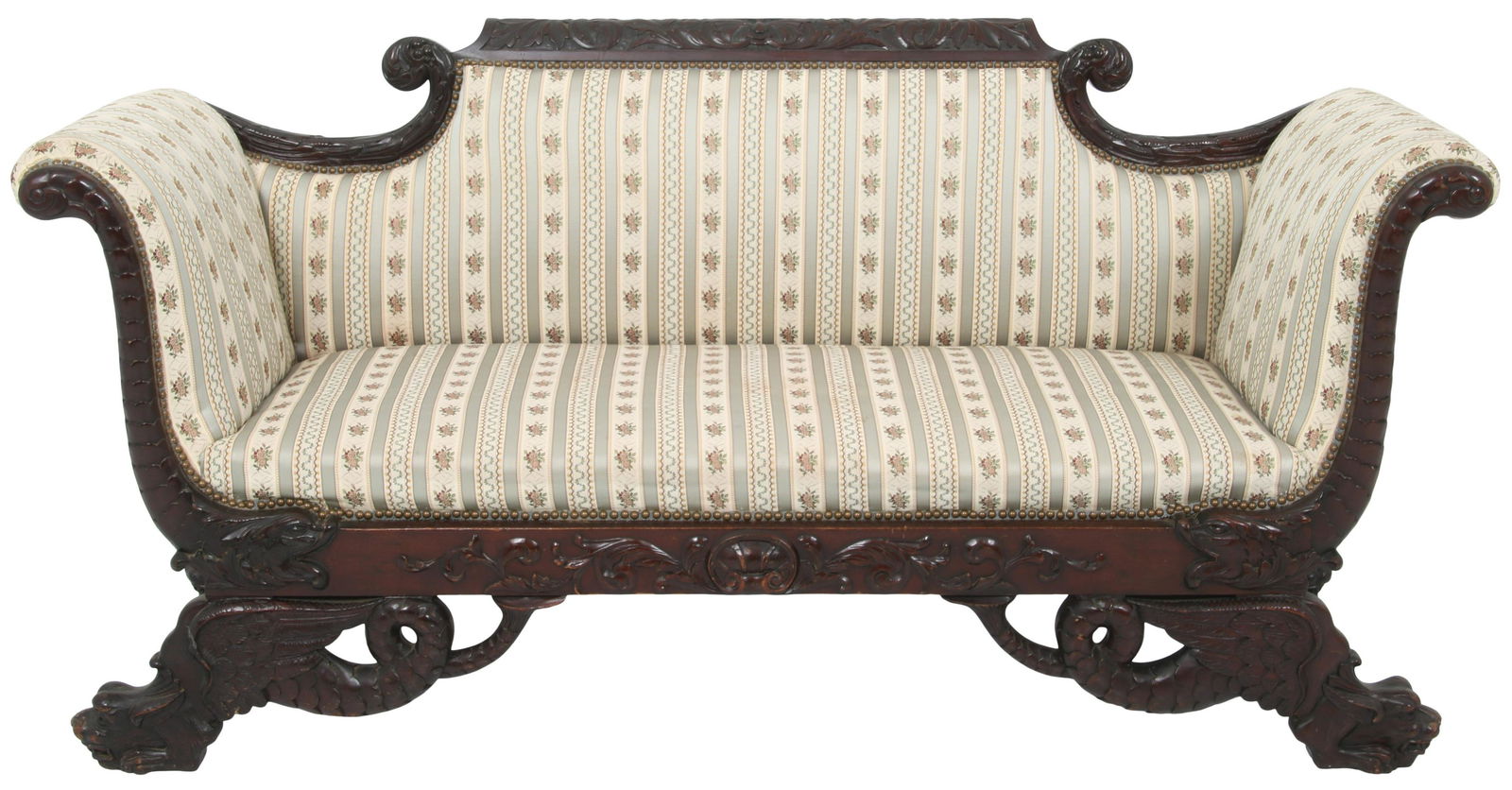 American Federal Style Mahogany Sofa (1 of 14)