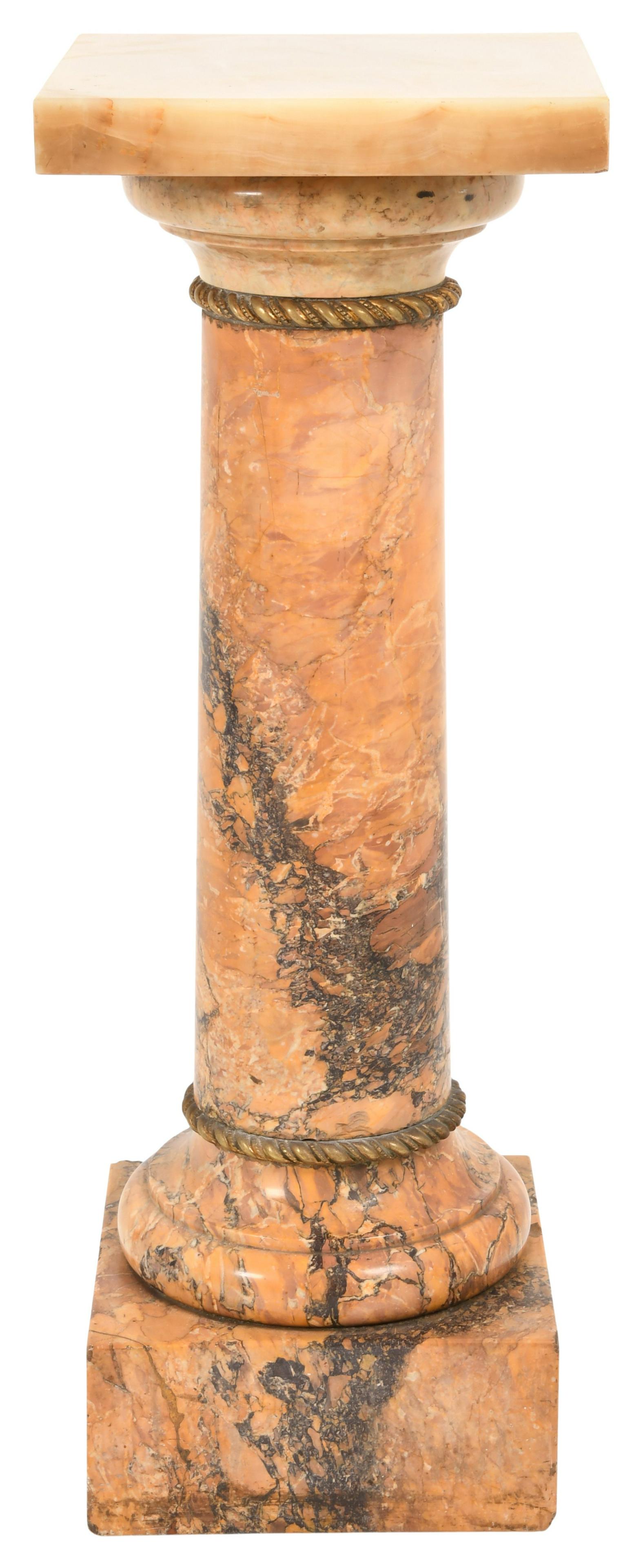 French Gilt Bronze Mounted Onyx Pedestal (1 of 6)