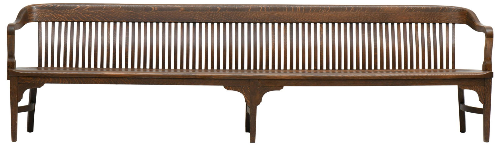 Monumental American Oak Bench (1 of 7)