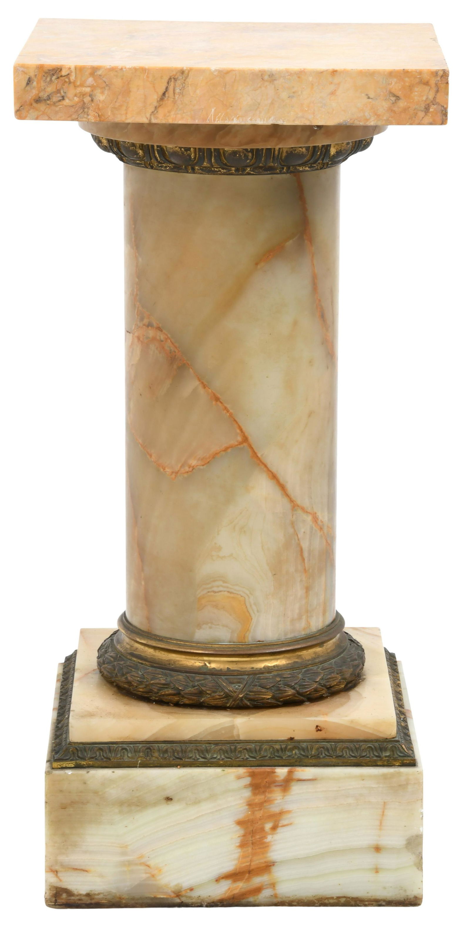 Siena, Italy, Gilt Bronze Mounted Marble Pedestal (1 of 6)