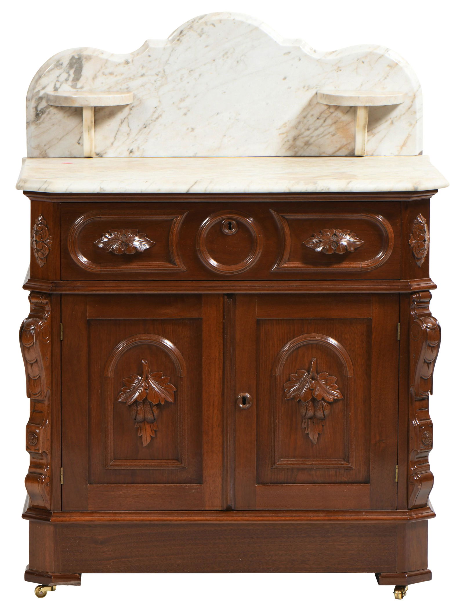 American Walnut Marble Top Commode (1 of 7)