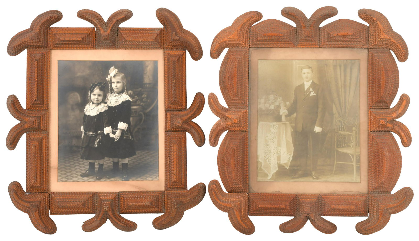 Pair of American Tramp Art Frames (1 of 10)