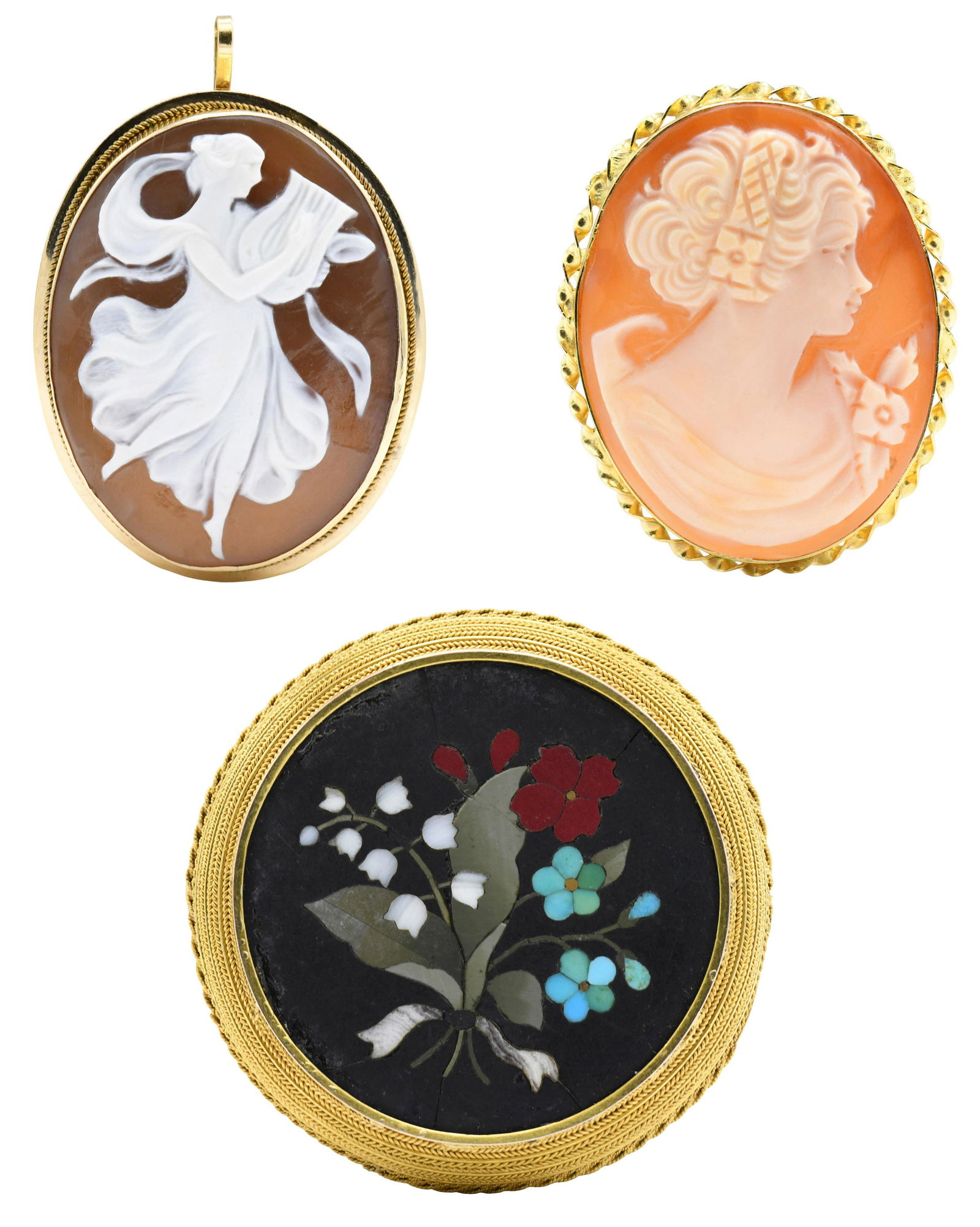 Three 14 Karat Gold Brooches (1 of 7)