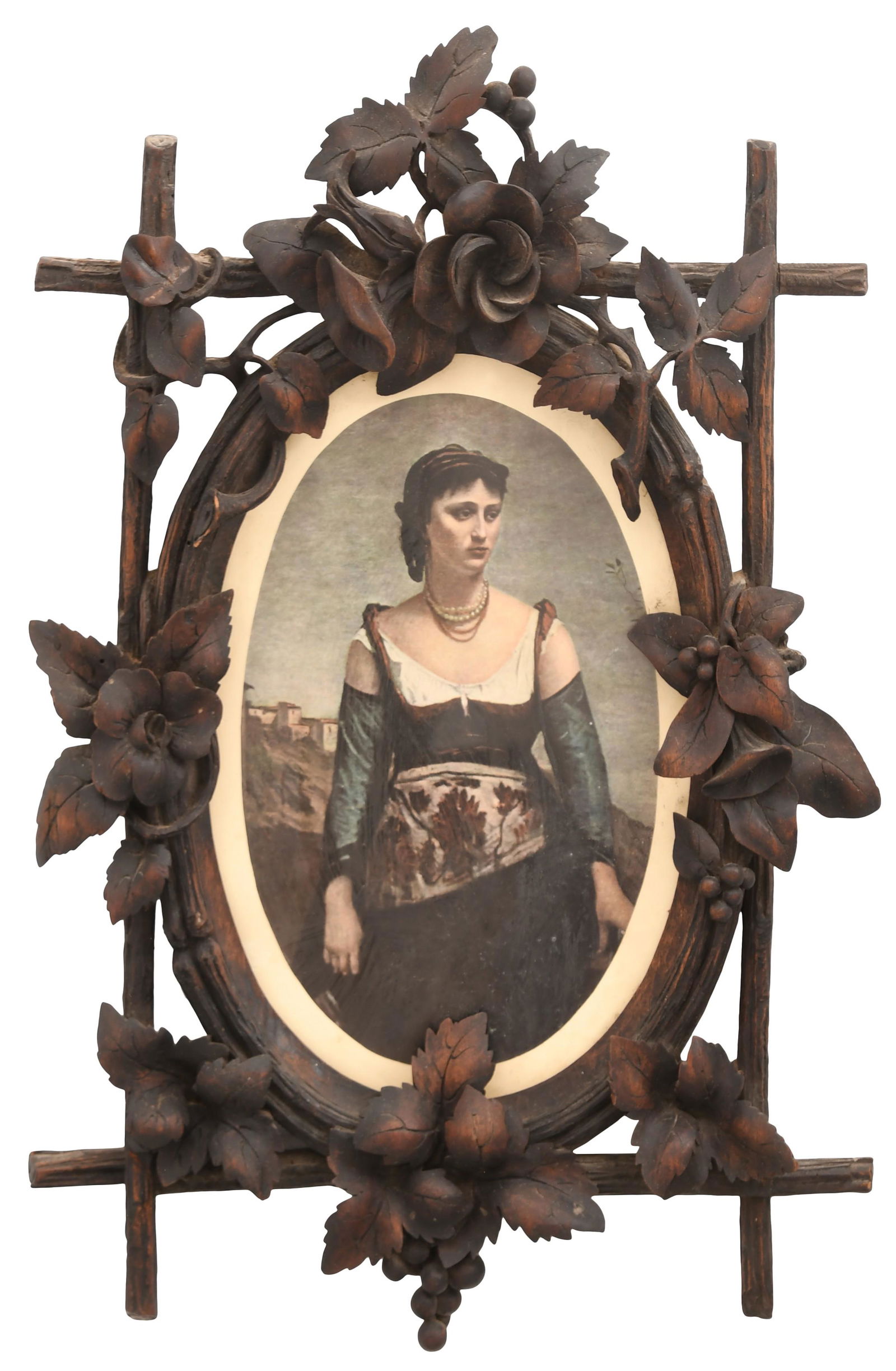 Black Forest Carved Picture Frame (1 of 5)