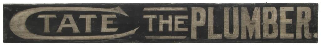Wooden Trade Sign for "C. Tate the Plumber" (1 of 6)