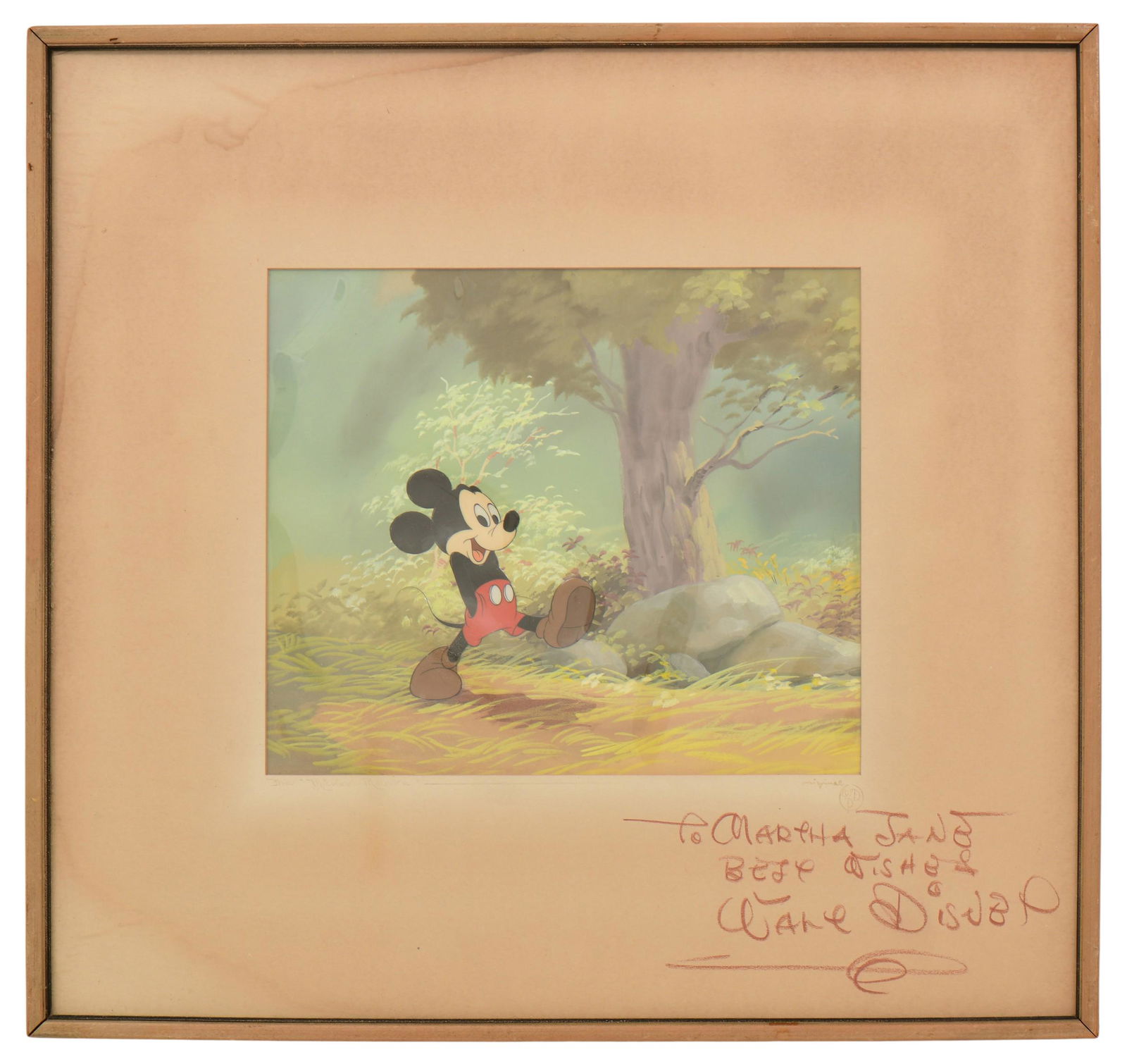 Mickey Mouse Animation Cell Signed by Walt Disney (1 of 5)