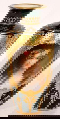 9" KPM Portrait Plaque w/ Enamel 9" KPM Portrait P: 9" KPM Portrait Plaque w/ Enamel