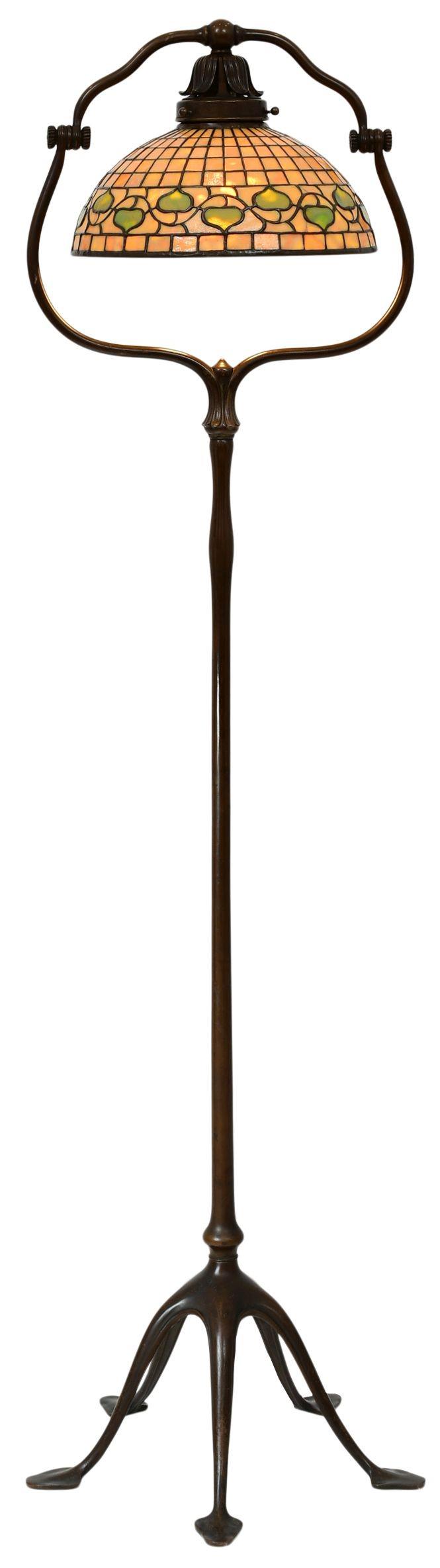 Tiffany Studios "Vine Border" Split Harp Floor Lamp (1 of 14)