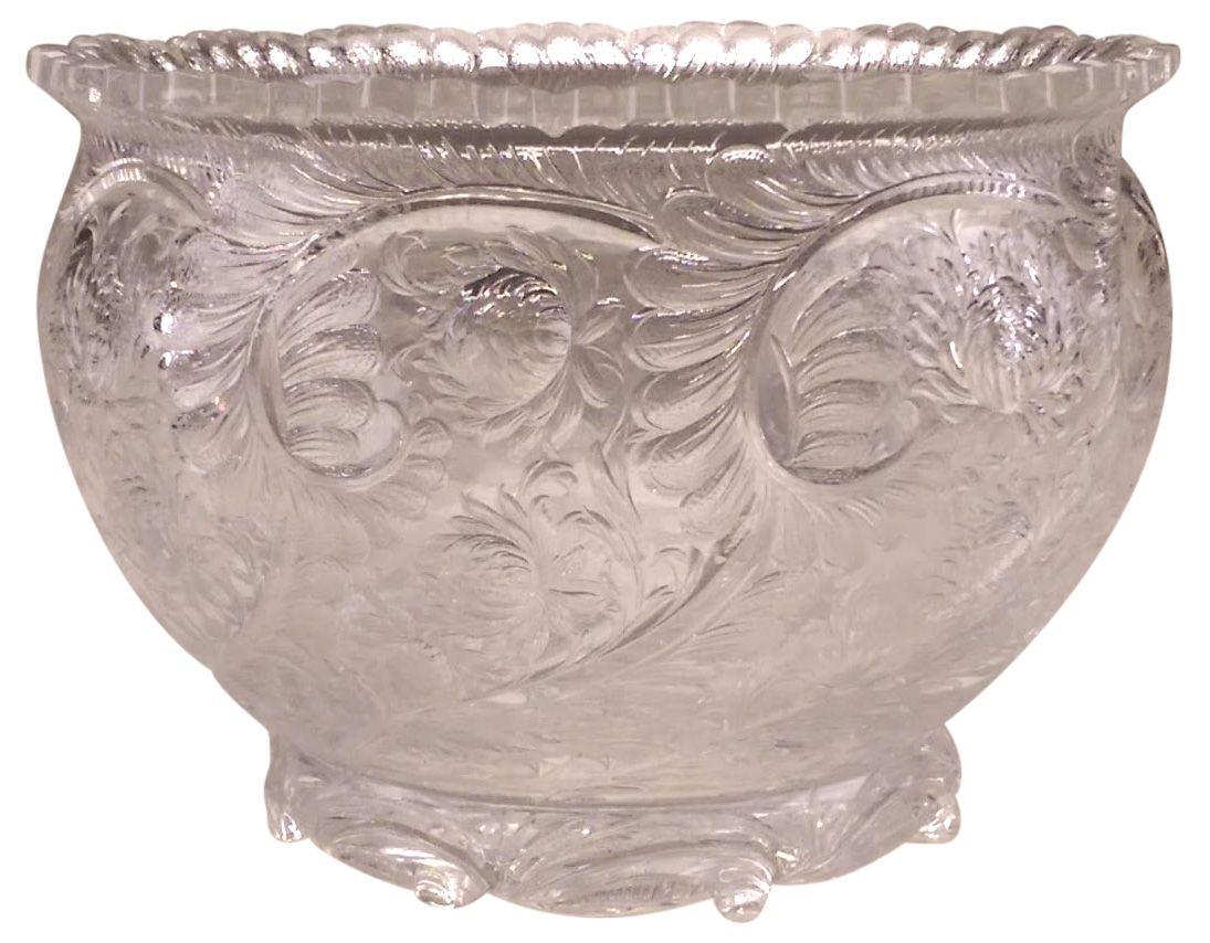 Thomas Webb & Sons Cut Crystal Punch Bowl: Thomas Webb & Sons Cut Crystal Punch Bowllate 19th centurysigned “W. Fritsche”10 1/2 x 7 1/4 inchesWilliam Fristche was one of two principle engravers from the firm of Thomas Webb & Sons i
