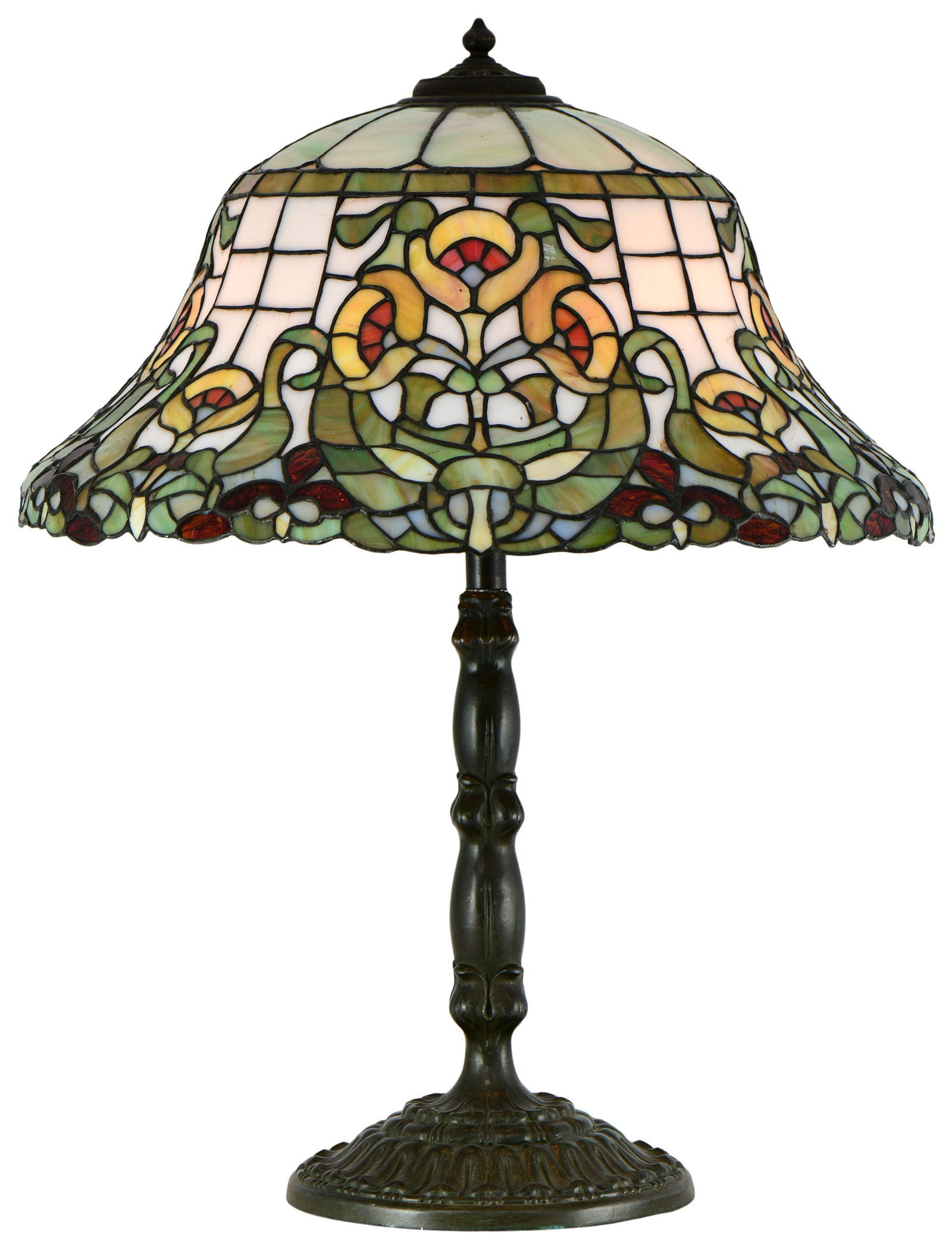Wilkinson Leaded Glass Floral Table Lamp (1 of 11)