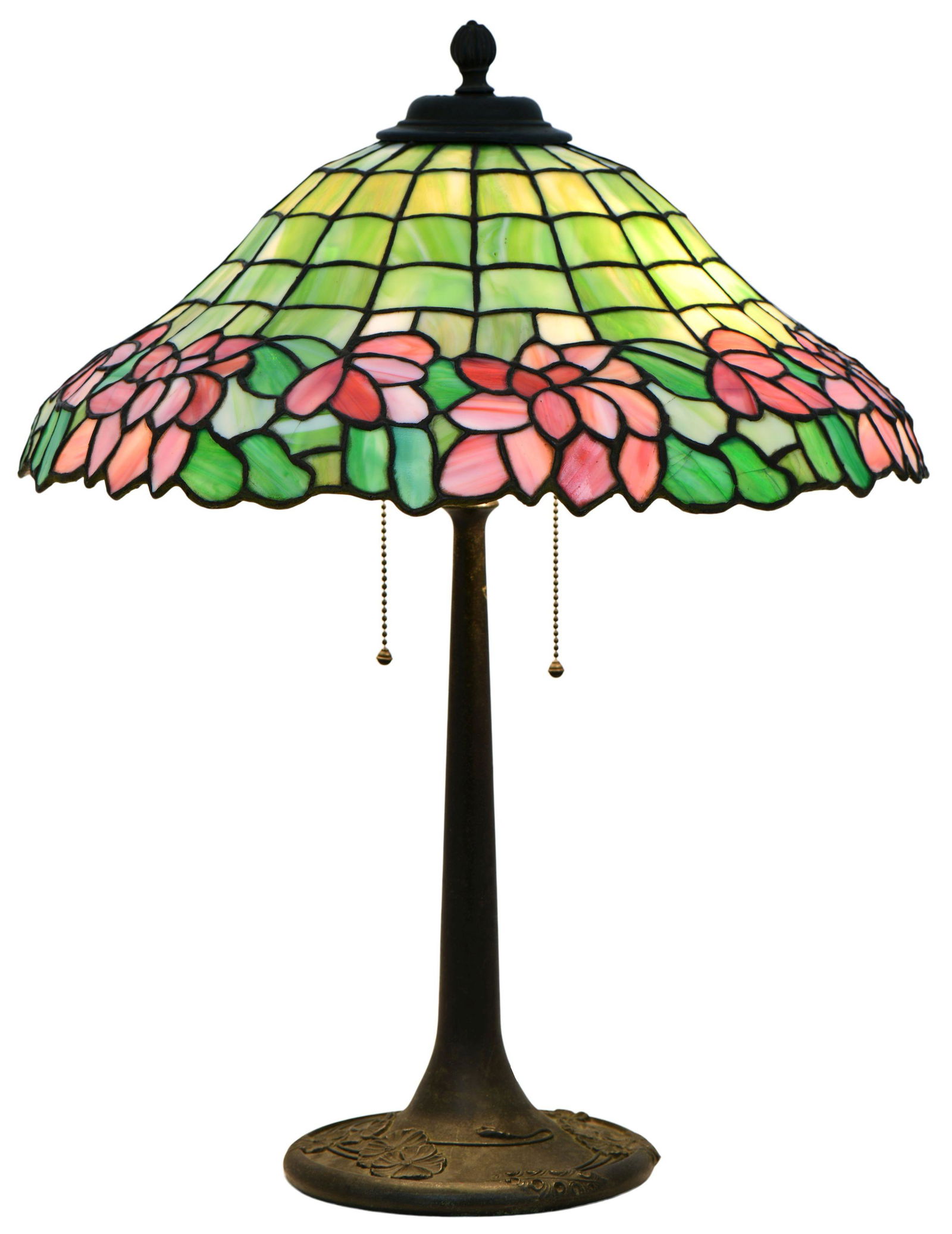 Unique Art Glass & Metal Co. "Peony" Table Lamp (1 of 9)