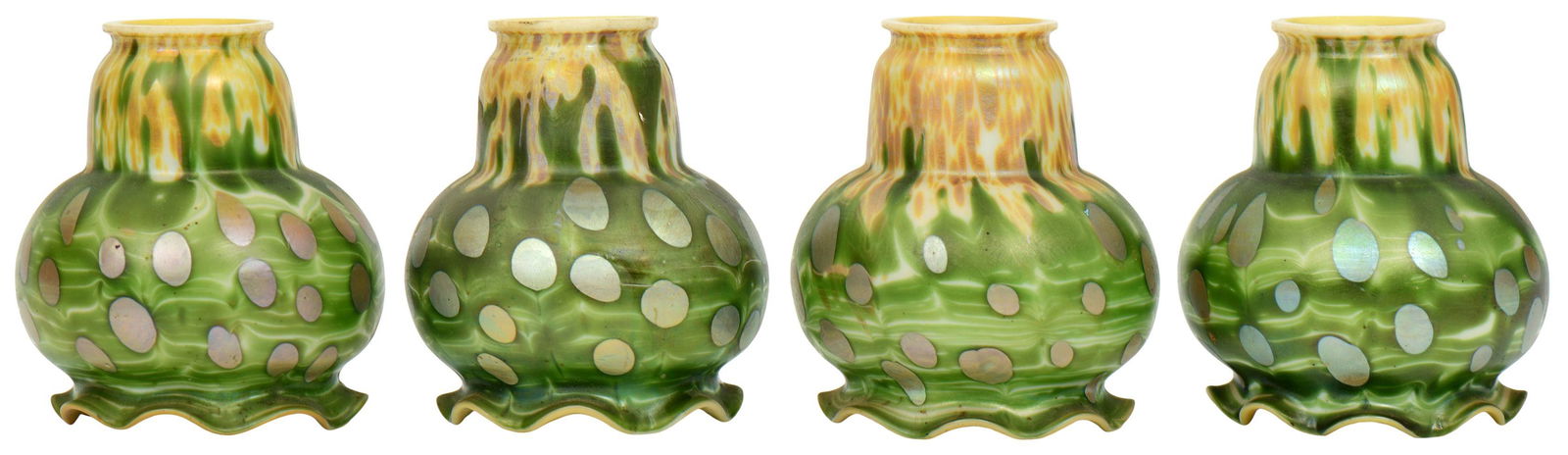 Four Loetz Art Glass Shades (1 of 4)