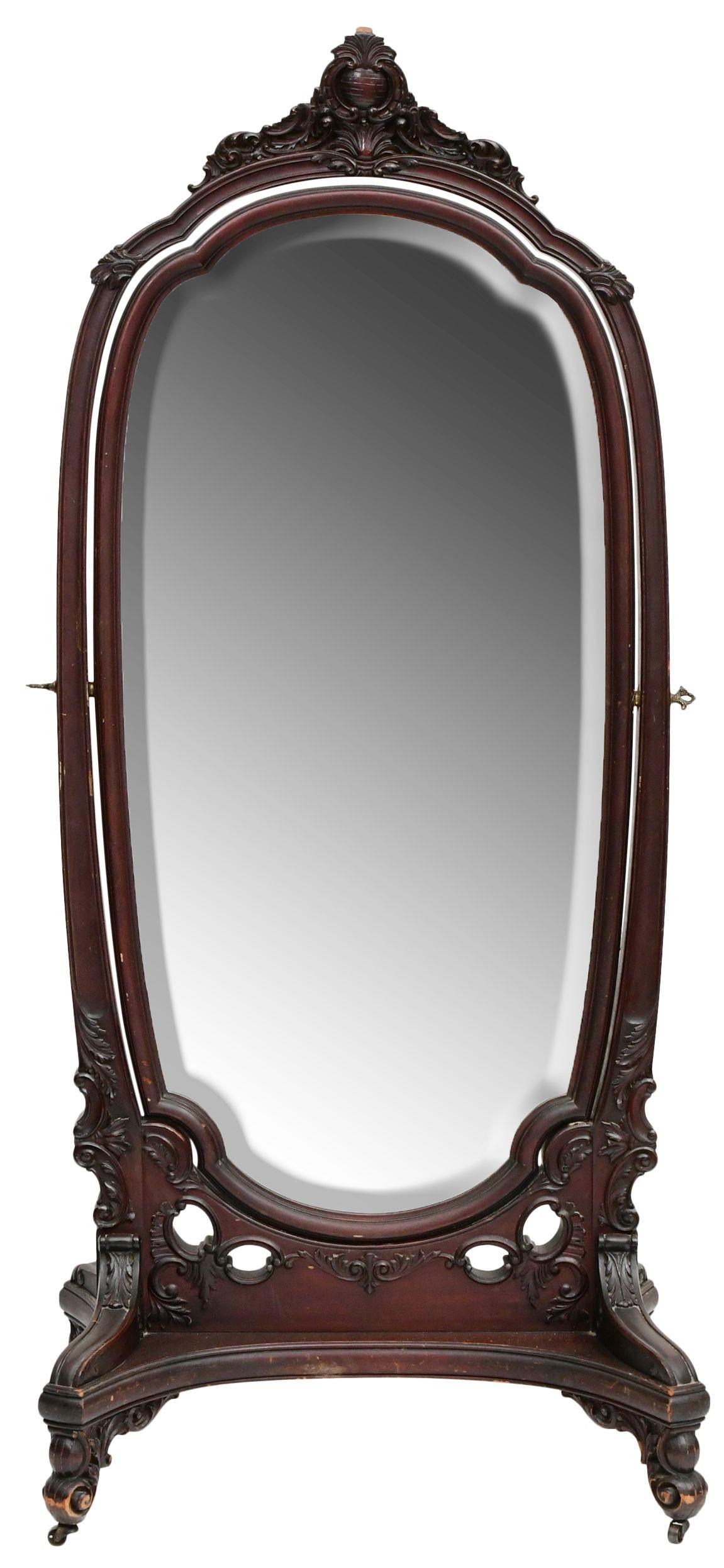 American Carved Mahogany Chevelle Mirror (1 of 9)