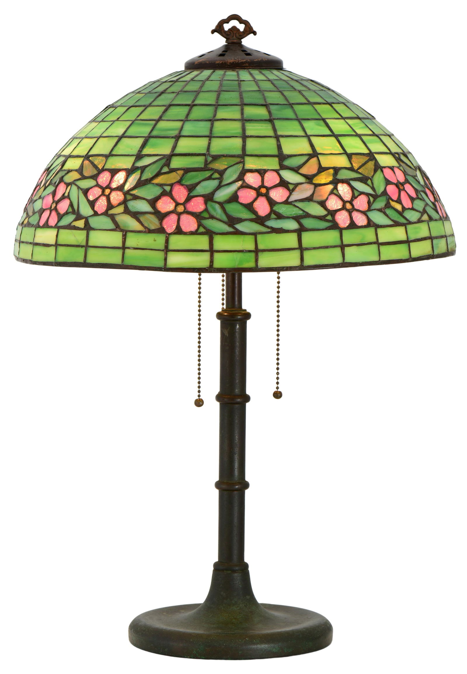 American Table Lamp with a Handel Base and Unique Art (1 of 10)