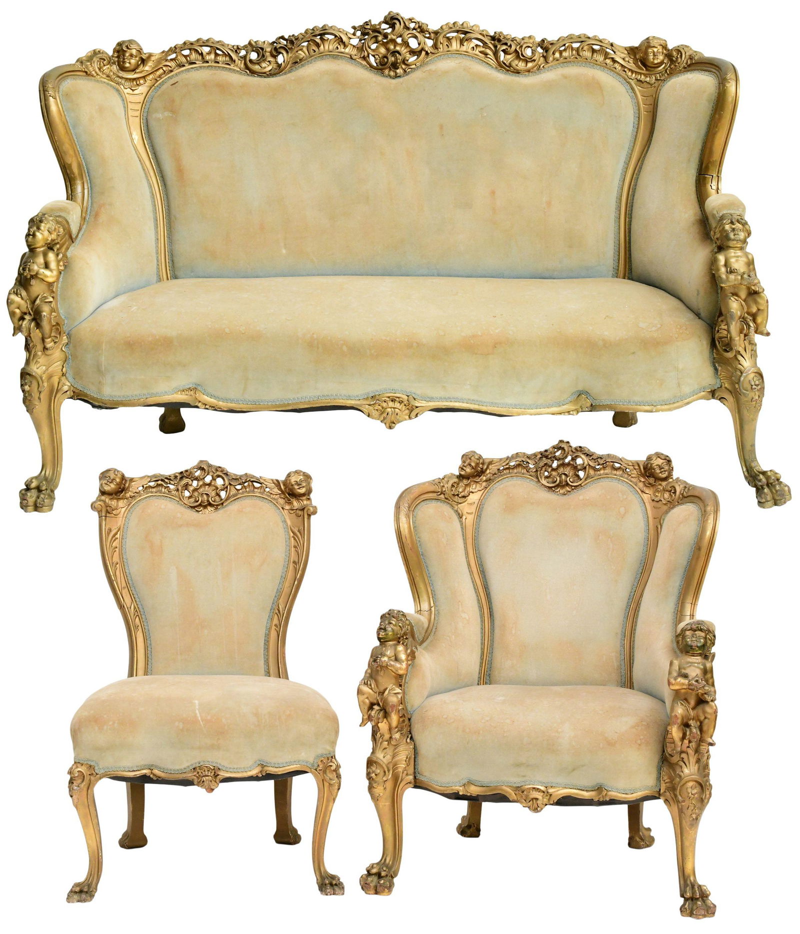 S. Karpen & Bros. Giltwood Three-Piece Parlor Set (1 of 20)