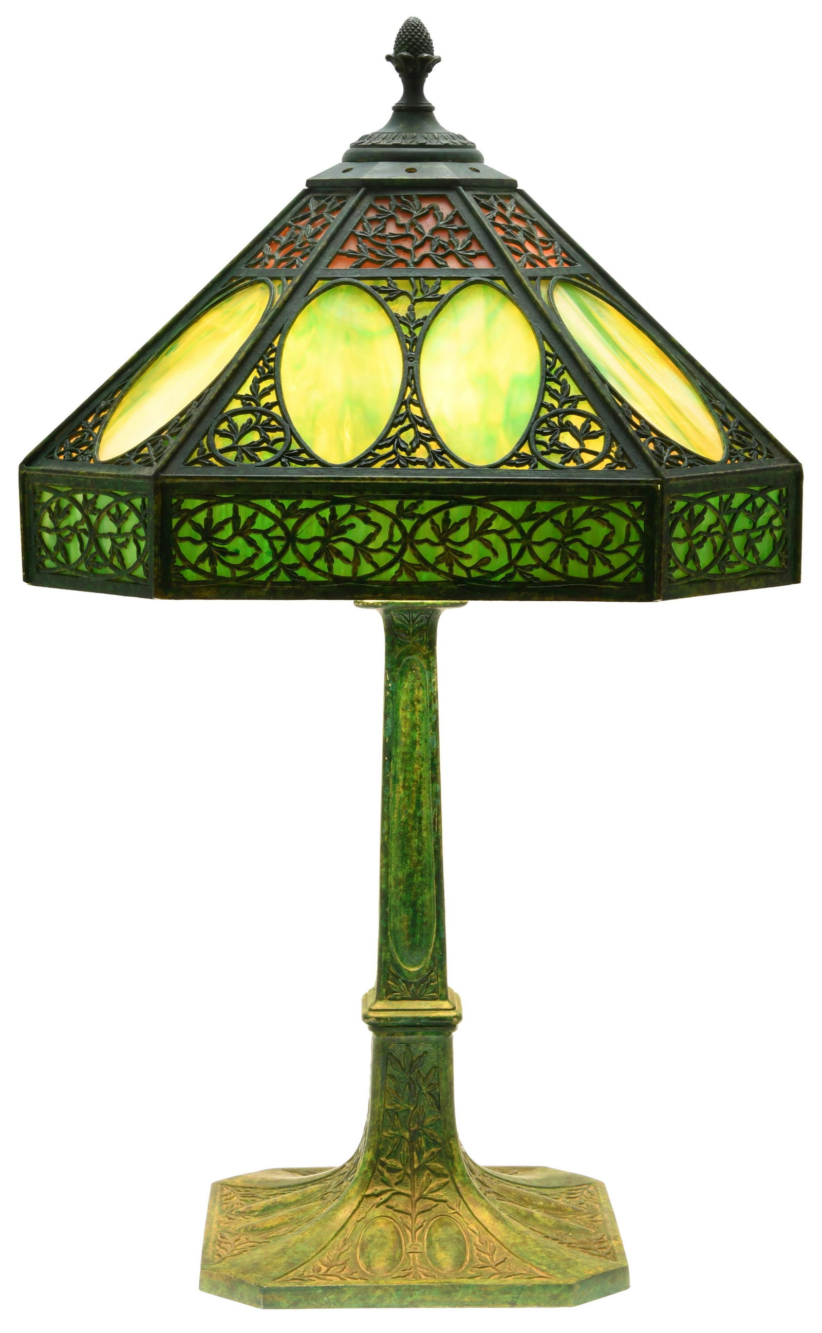 Bradley & Hubbard Overlay Table Lamp (1 of 7)