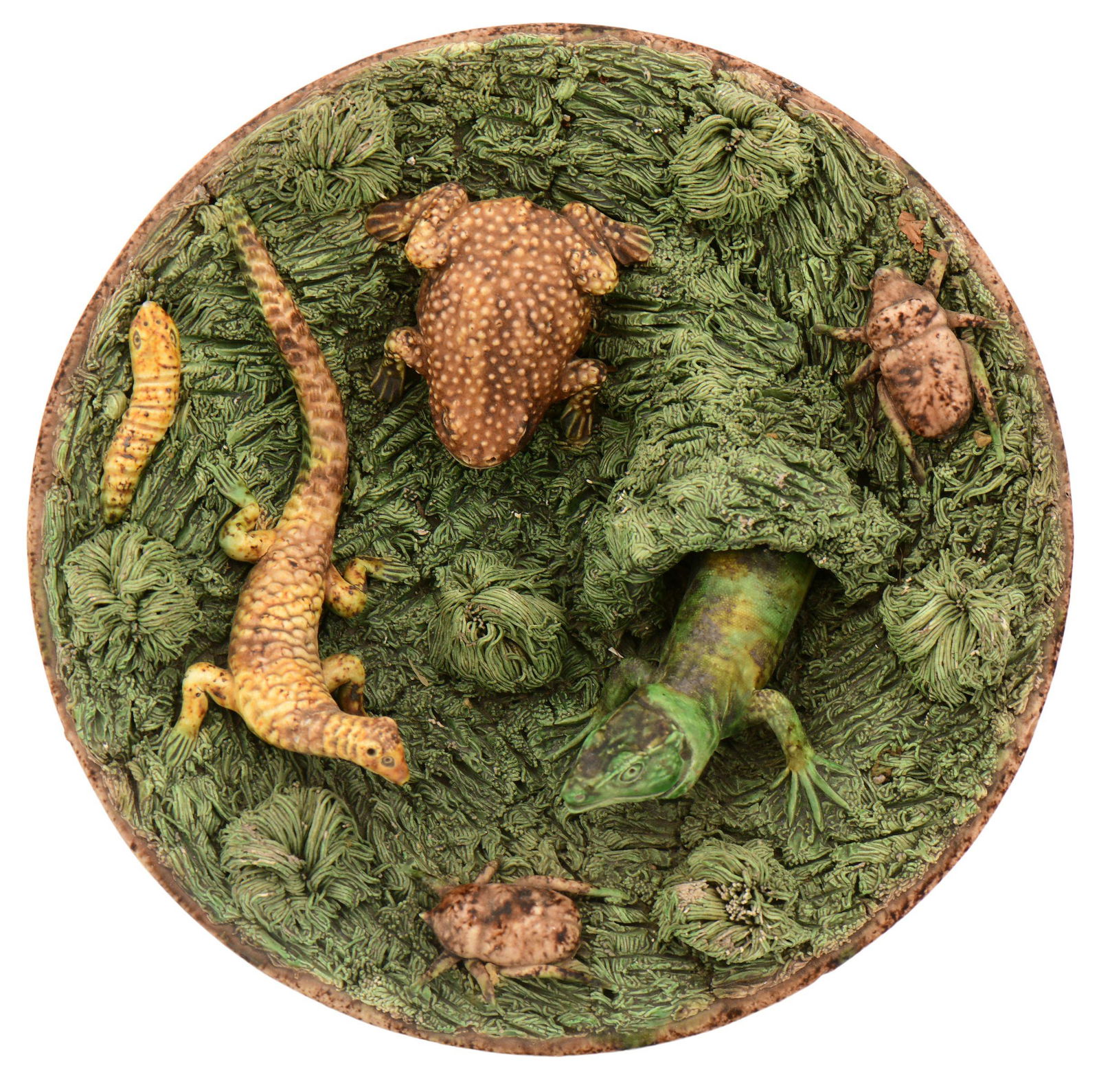 Portuguese Palissy Ware Charger, Possibly by Jose A. Cu (1 of 8)