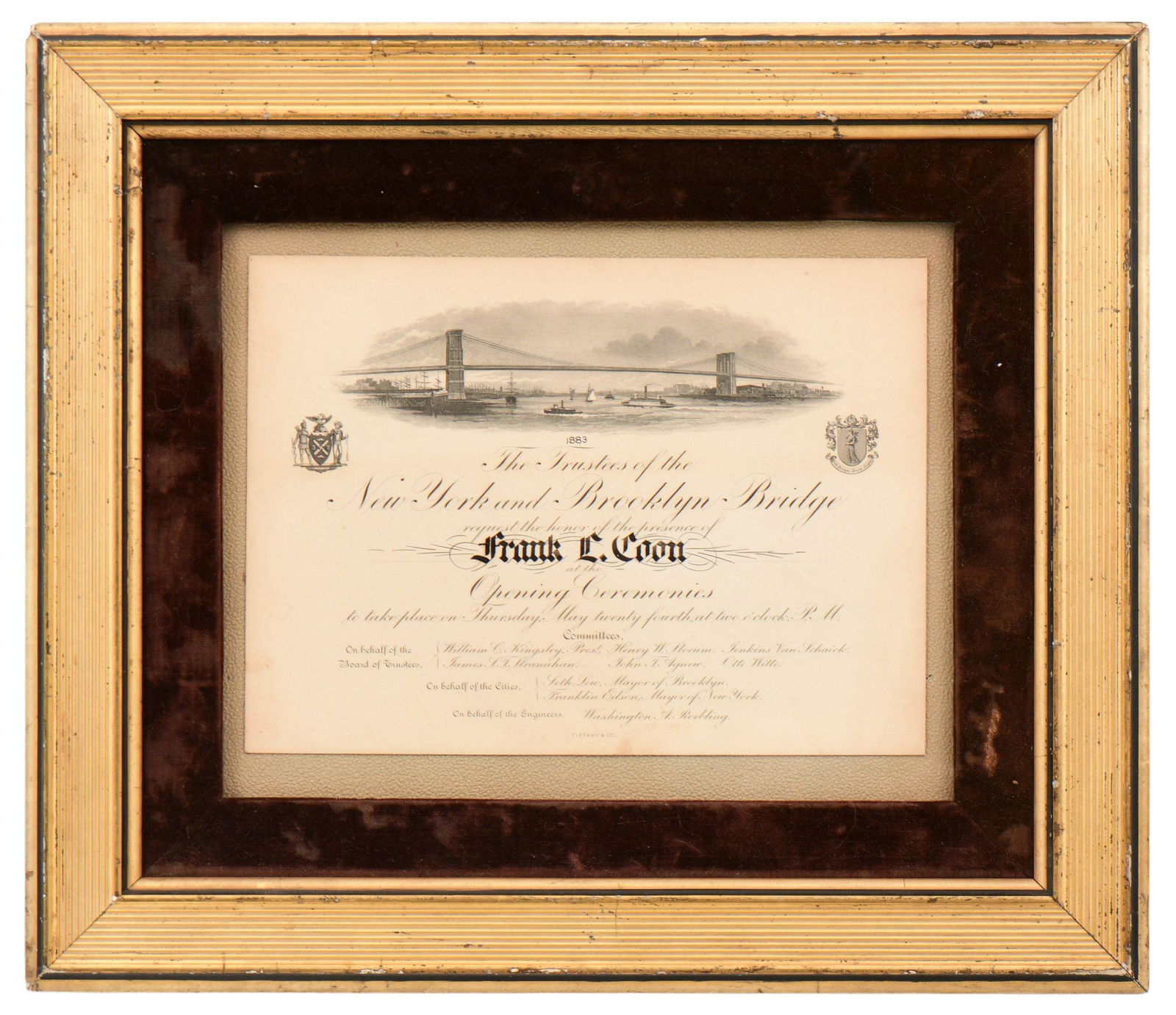 Brooklyn Bridge Opening Invitation by Tiffany & Co. (1 of 6)