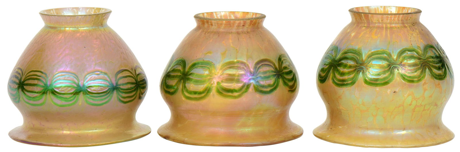 Three Loetz Art Glass Shades (1 of 4)