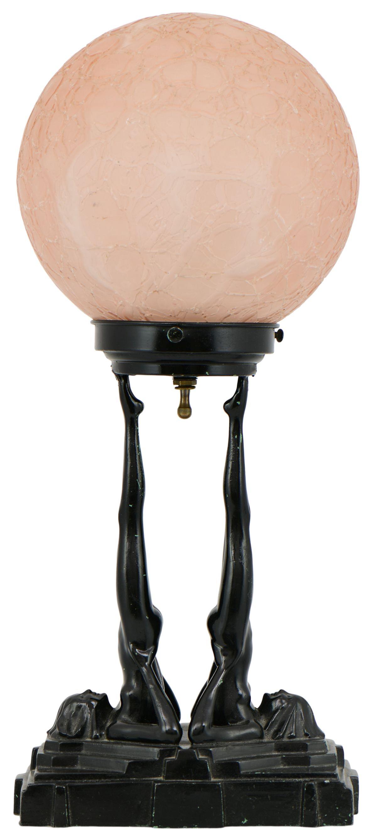 Frankart Inc. Art Deco Nude Table Lamp: Frankart Inc. Art Deco Nude Table Lampcirca 1928painted metal, glassmarked "Frankart, 1928 / Pat.d 27202"19 x 8 1/4 x 7 3/4 inches