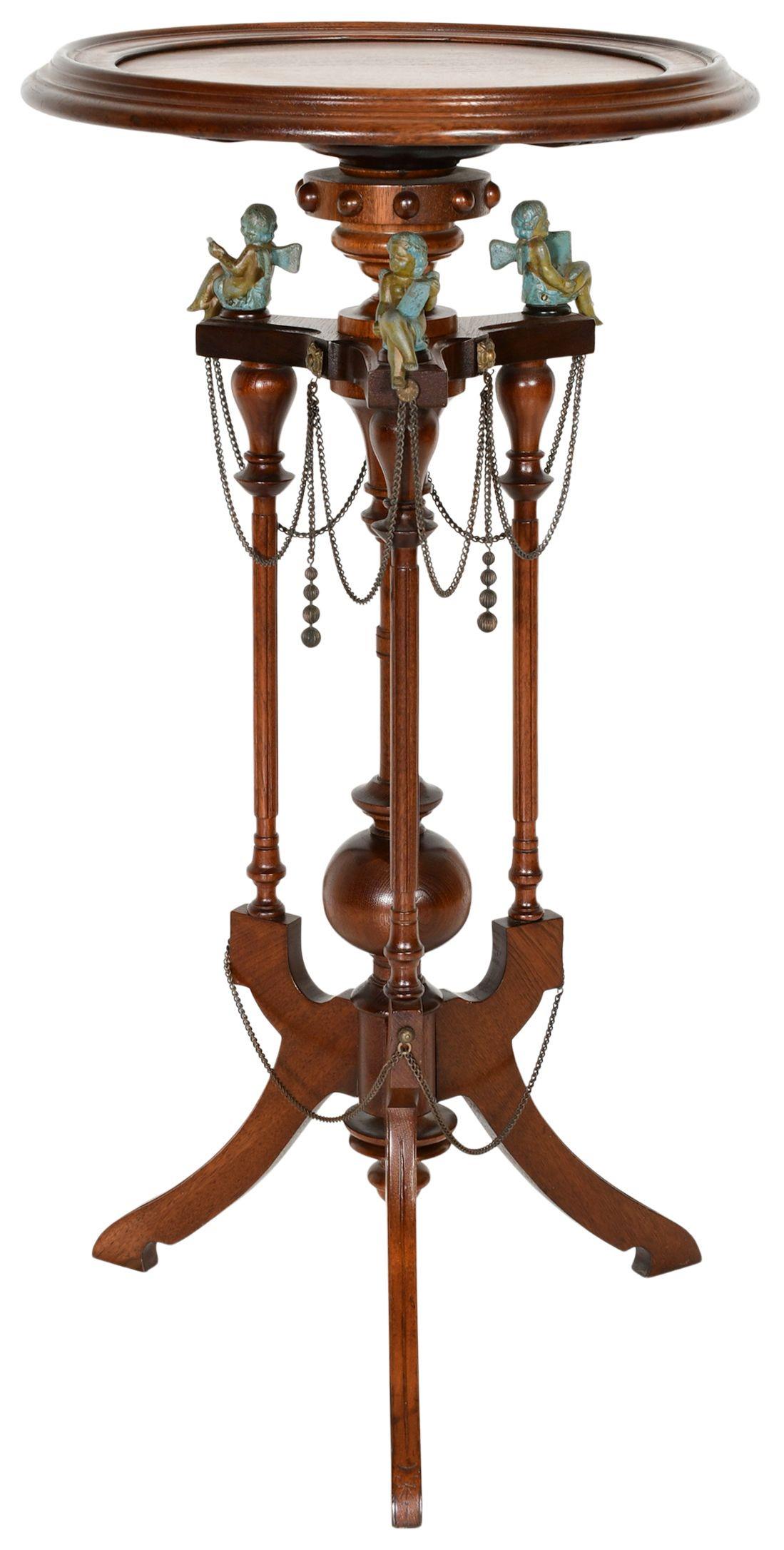 American Victorian Walnut Pedestal (1 of 7)