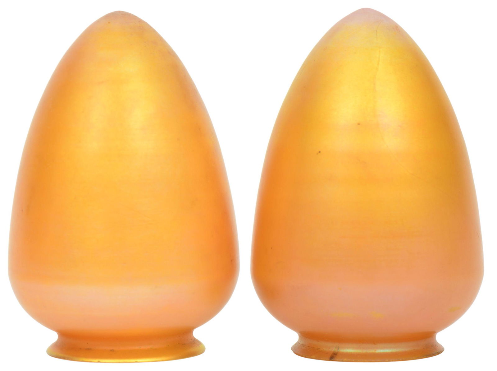 Two Quezal Art Glass Pendant Shades (1 of 3)