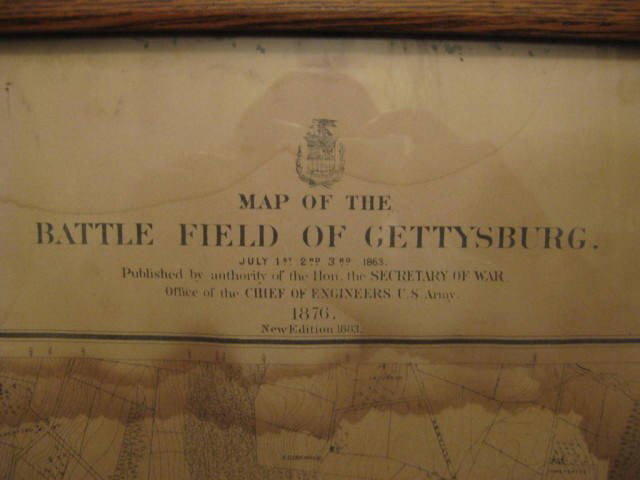 Gettysburg 1876 Troop Position Map: Gettysburg Troop Position Map Prepared by the Department of War. Large 35’’ x 40’’ map created by the US War Department in 1876 depicting the relative position of troops and commanders at Gett
