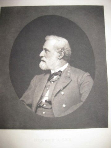 Engraving of Robert E. Lee in Uniform by Noted Ar: Engraving of Robert E. Lee in Uniform by Noted Artist John Sartain – Mid 19th Century gem depicting the legendary Confederate icon. Superb condition.