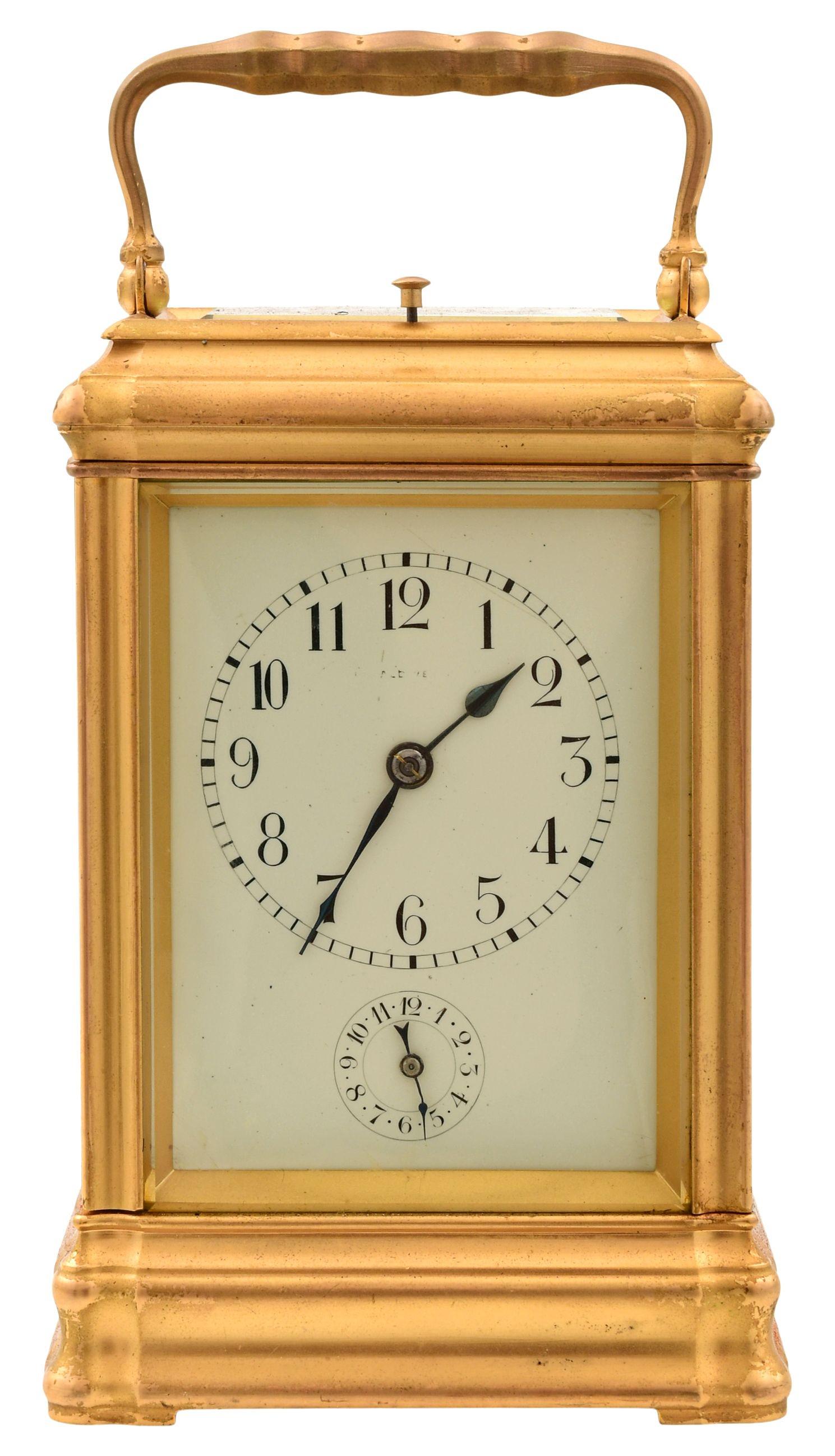 French Brass Quarter Striking Carriage Clock for J.E. (1 of 10)
