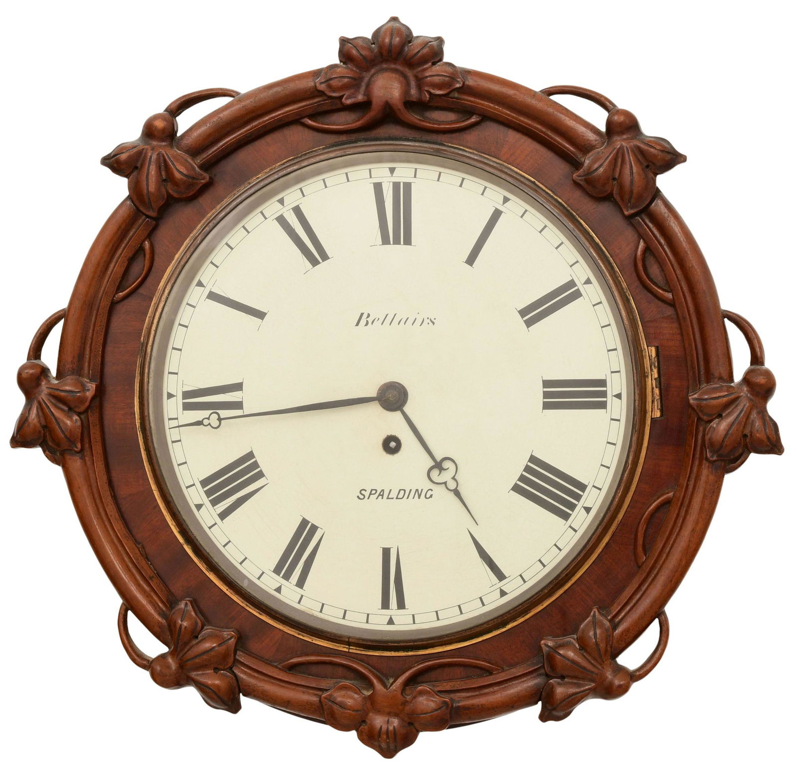 English Mahogany Fusee Wall Clock (1 of 8)