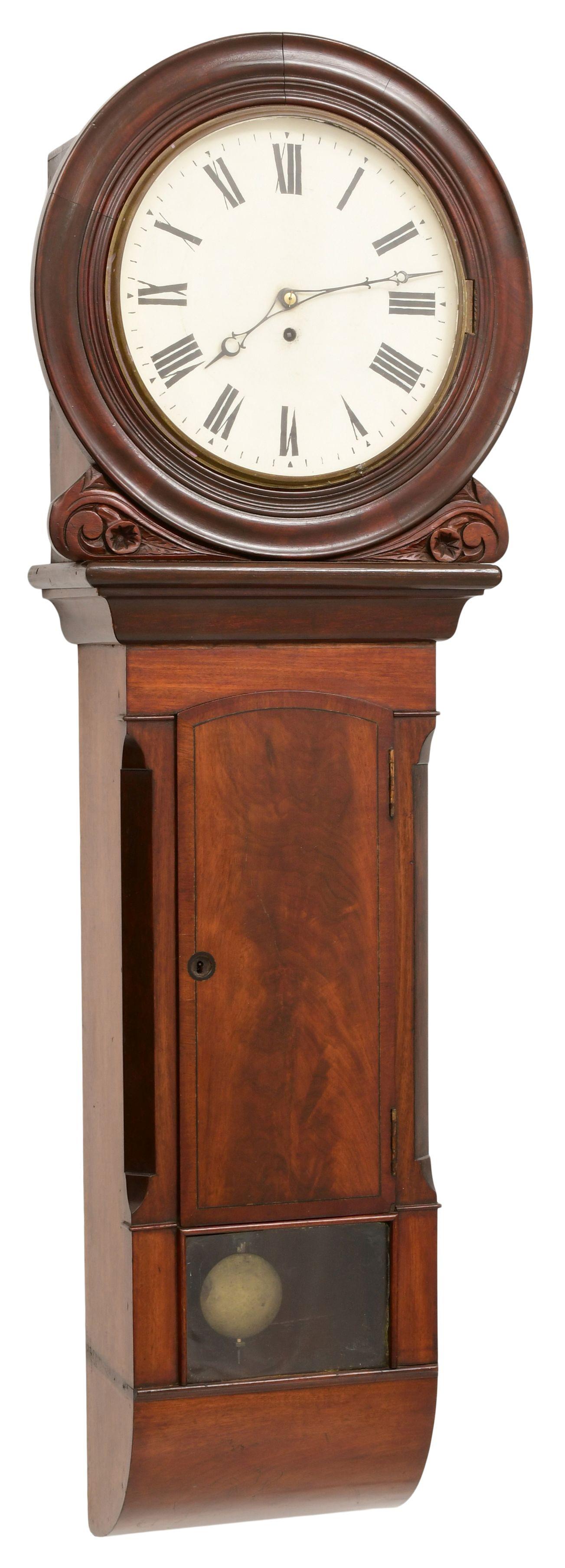 English Mahogany Fusee Tavern Wall Clock (1 of 10)