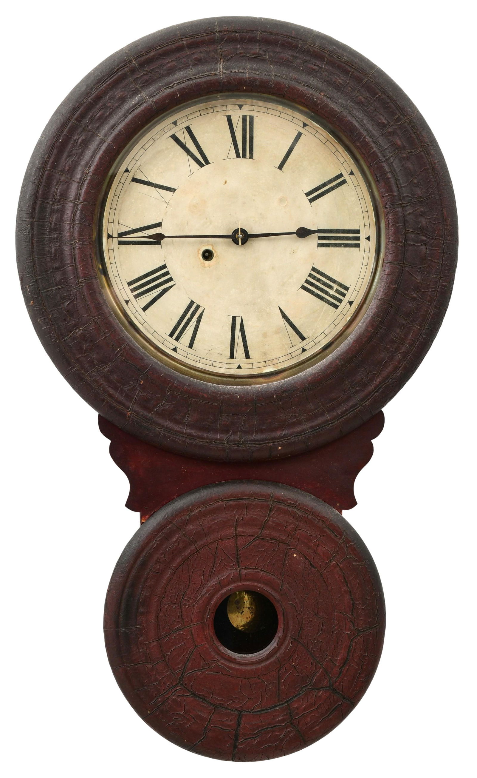 Baird Clock Co. Non-Advertising Wall Clock: Baird Clock Co. Non-Advertising Wall Clocklate 19th centurywood and paper mache case, 8-day time only movement by Seth Thomas, movement signed by Seth Thomas for Baird31 x 18 1/2 x 5 inches