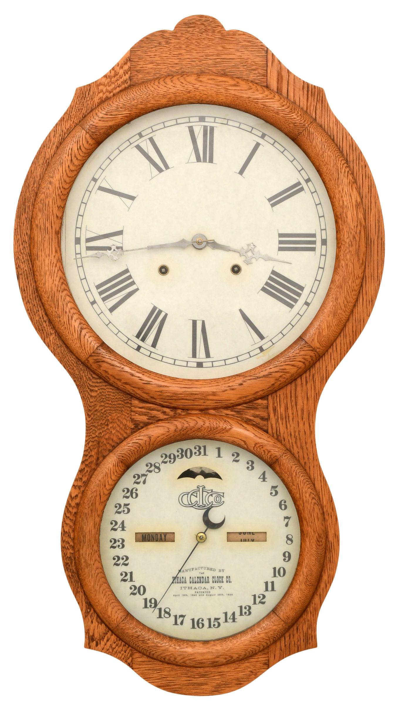 Ithaca No. 4 Office Calendar Wall Clock (1 of 9)