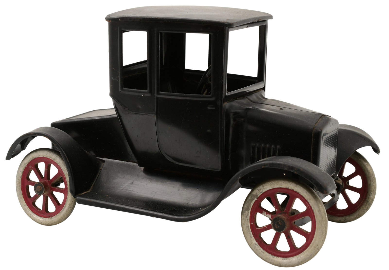 Buddy "L" Flivver Car by Moline Pressed Steel Co.: Buddy "L" Flivver Car by Moline Pressed Steel Co. early 20th century signed with decal on the underside 6 1/2 x 11 x 5 1/2 inches