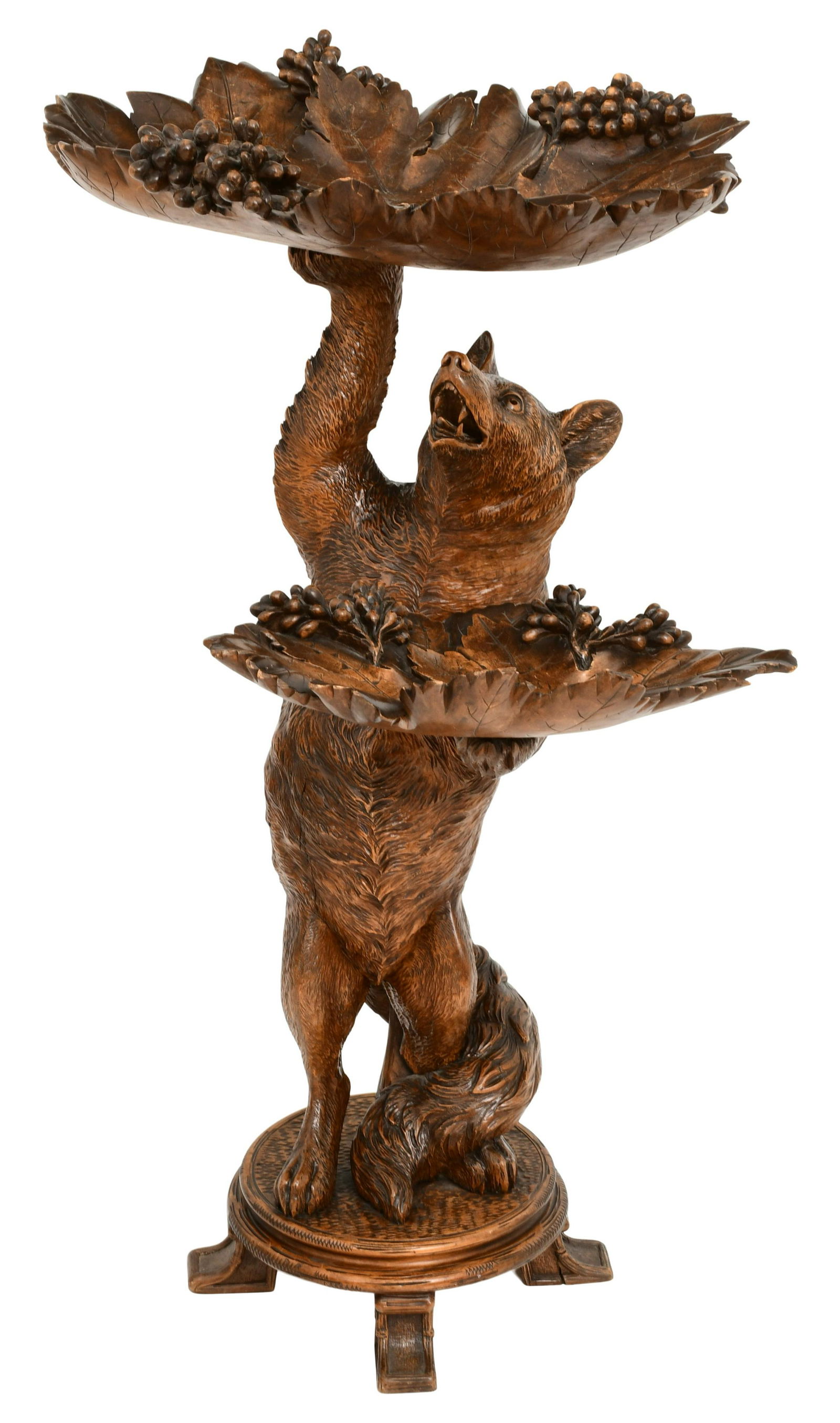 Black Forest Carved Fox Stand (1 of 14)