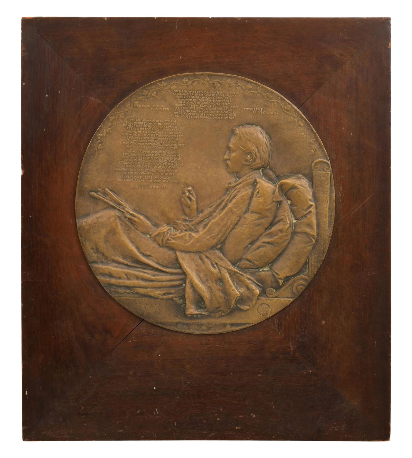 Augustus Saint-Gaudens (American, 1848-1907), Portrait of Robert Louis Stevenson (1 of 6)