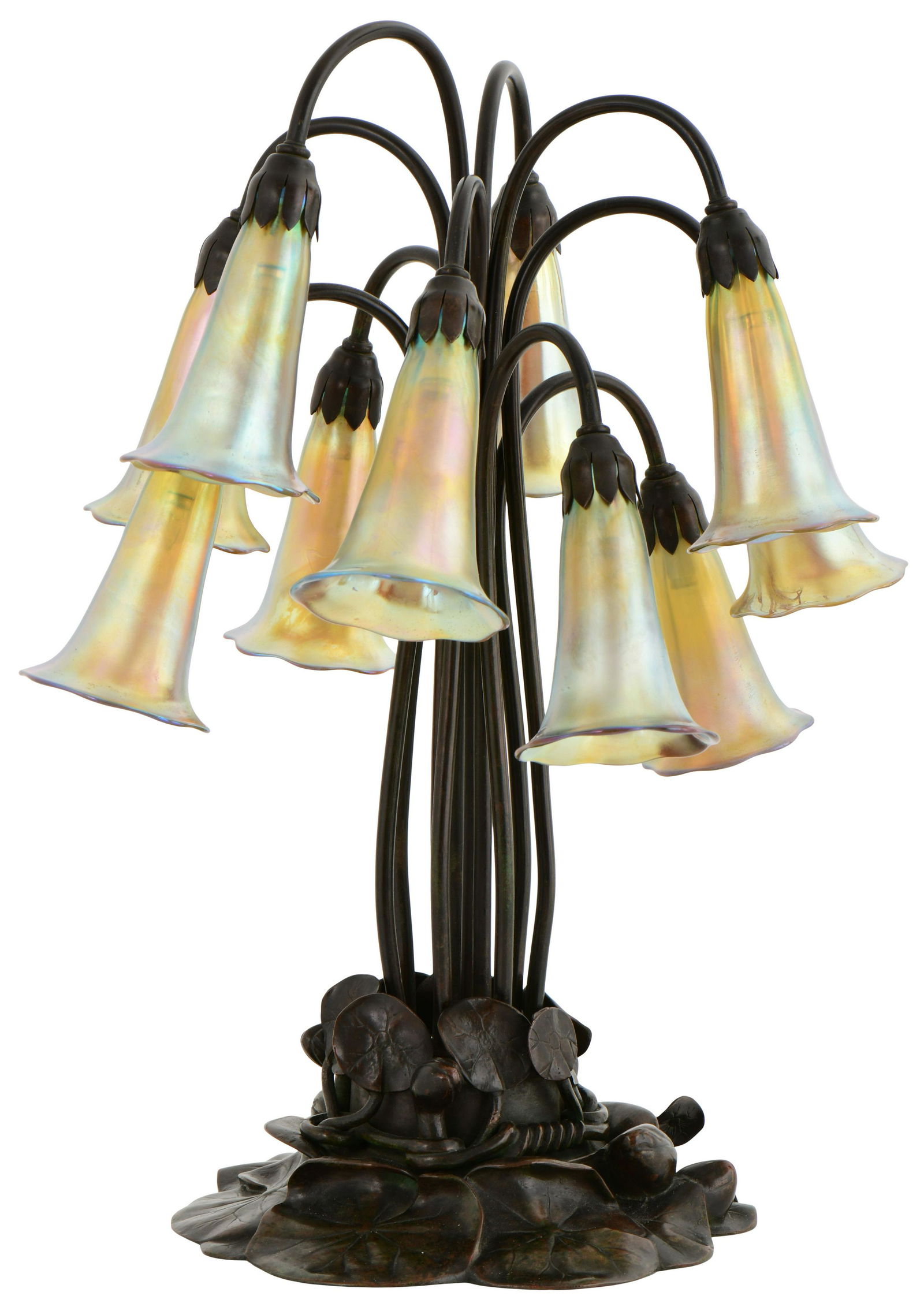 Tiffany Studios Ten-Light "Lily" Table Lamp (1 of 8)