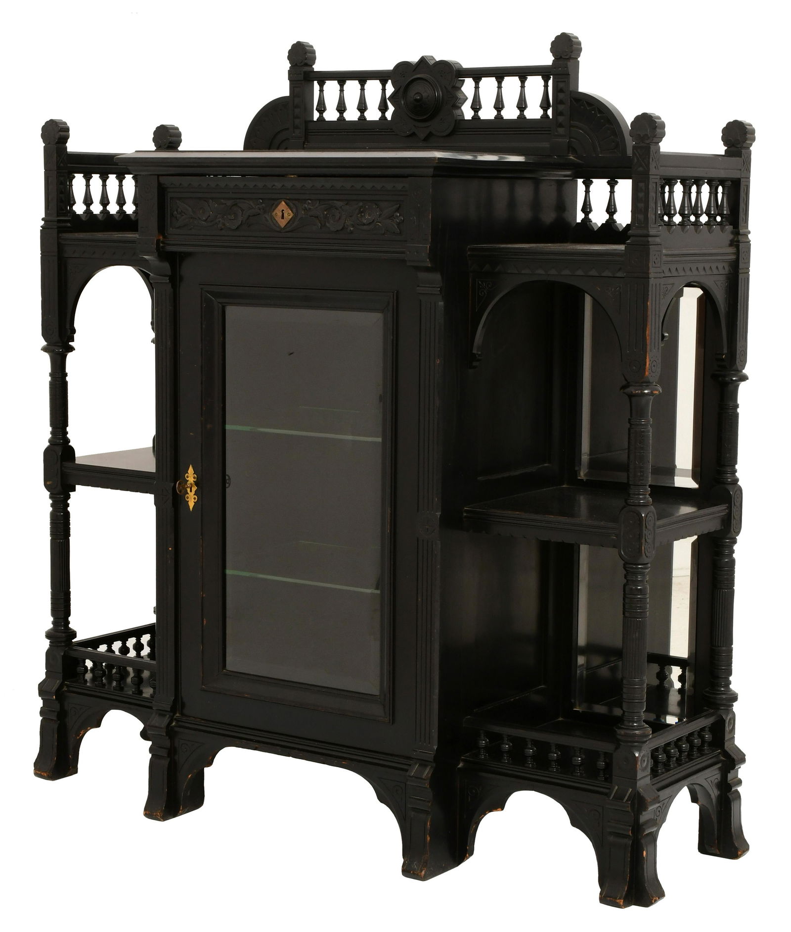Aesthetic Movement Ebonized Wood Display Cabinet (1 of 10)