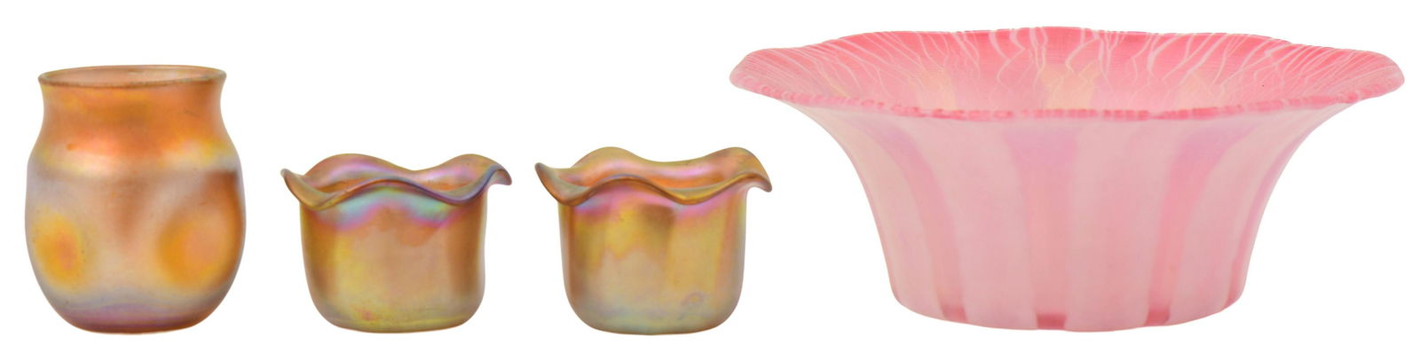 Four Art Glass Pieces by Tiffany Studios & Quezal (1 of 9)