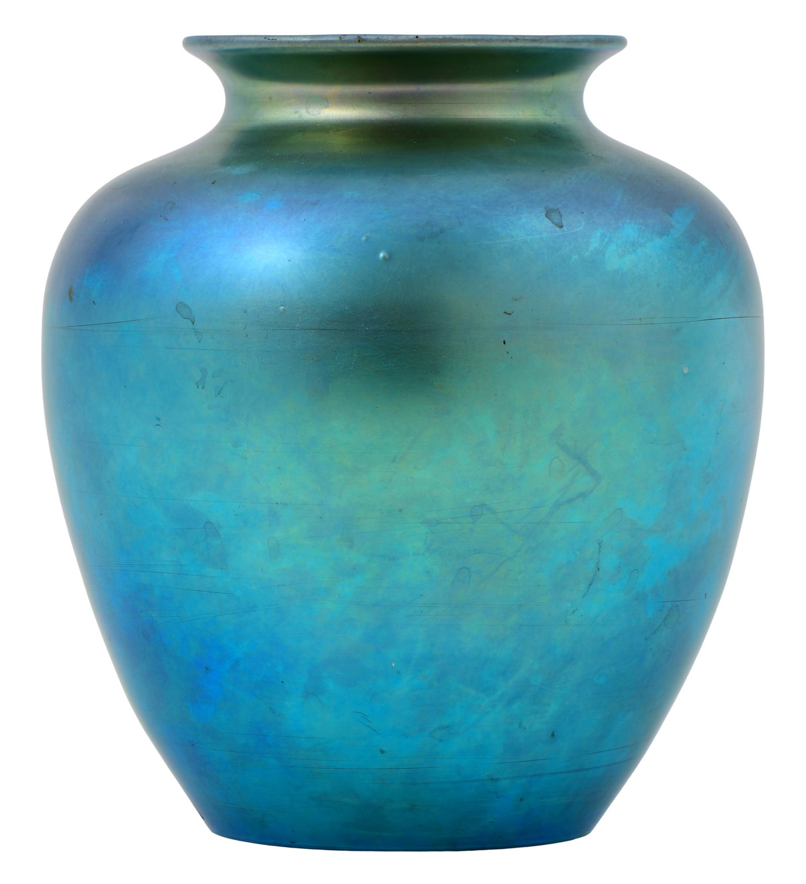 Steuben Blue Aurene Glass Vase (1 of 4)