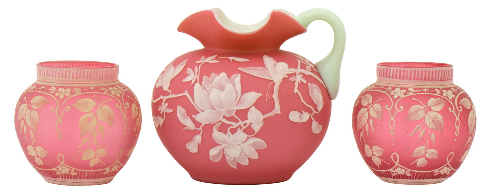 Three Thomas Webb & Sons Style Cameo Glass Items (1 of 6)