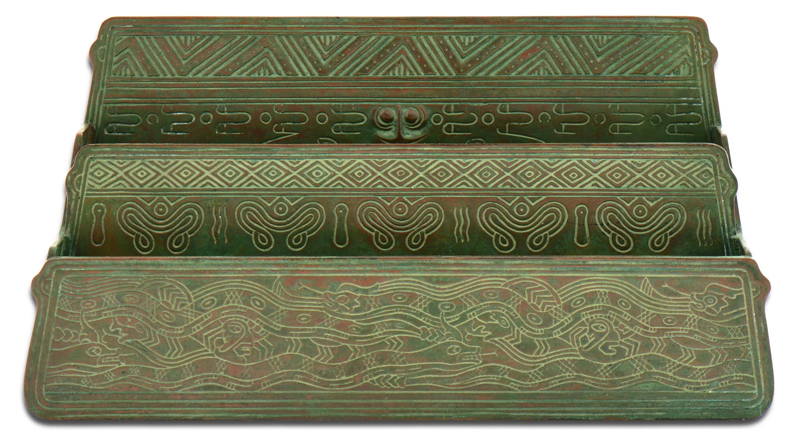 Tiffany Studios "American Indian" Letter Rack (1 of 8)