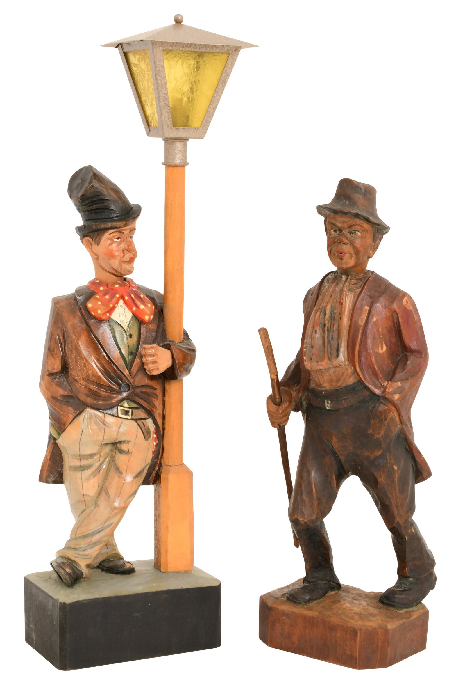 Two German Black Forest Carved Whistler Automatons (1 of 11)