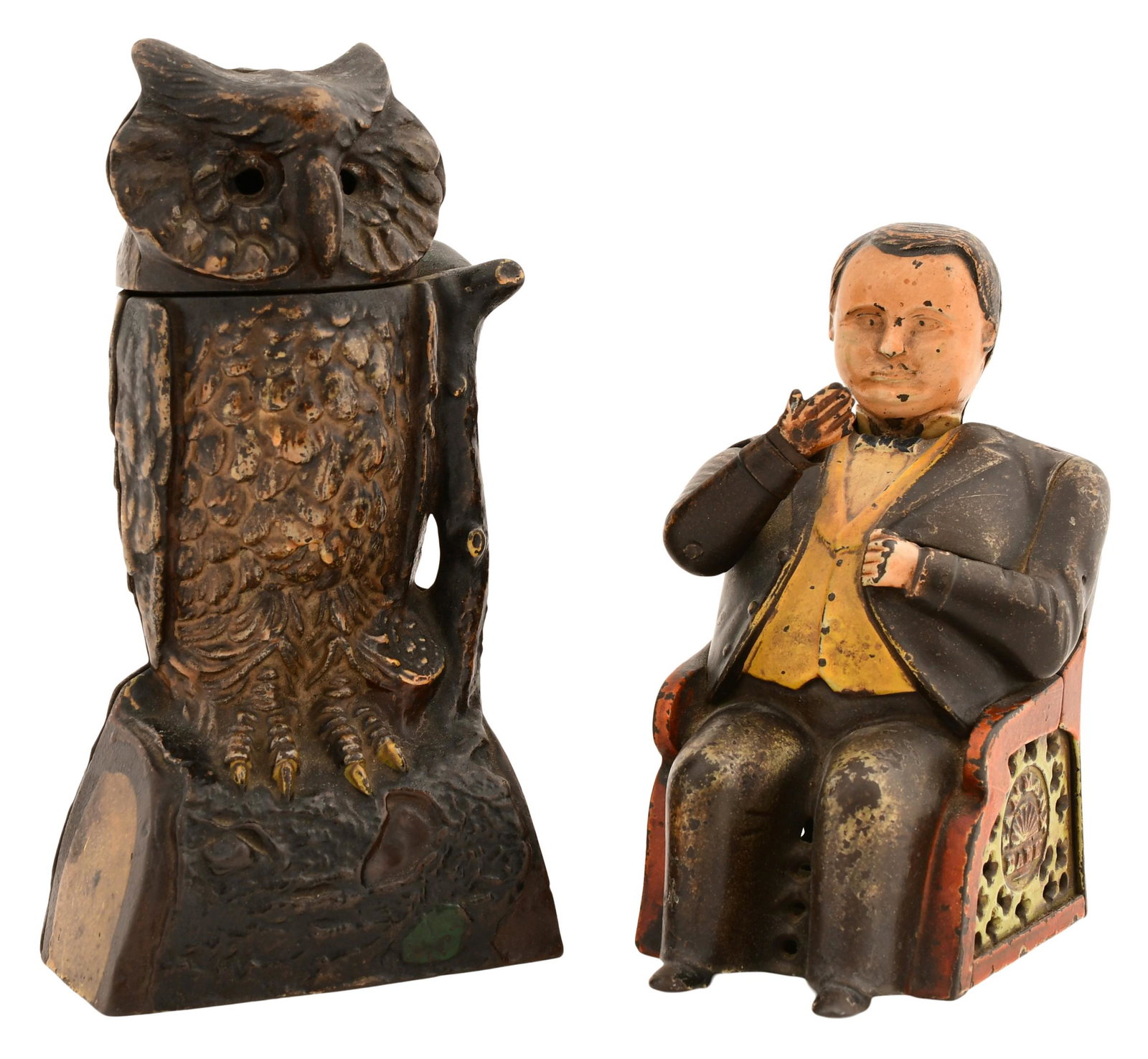 J. & E. Stevens "Tammany" & "Owl" Mechanical Banks (1 of 10)